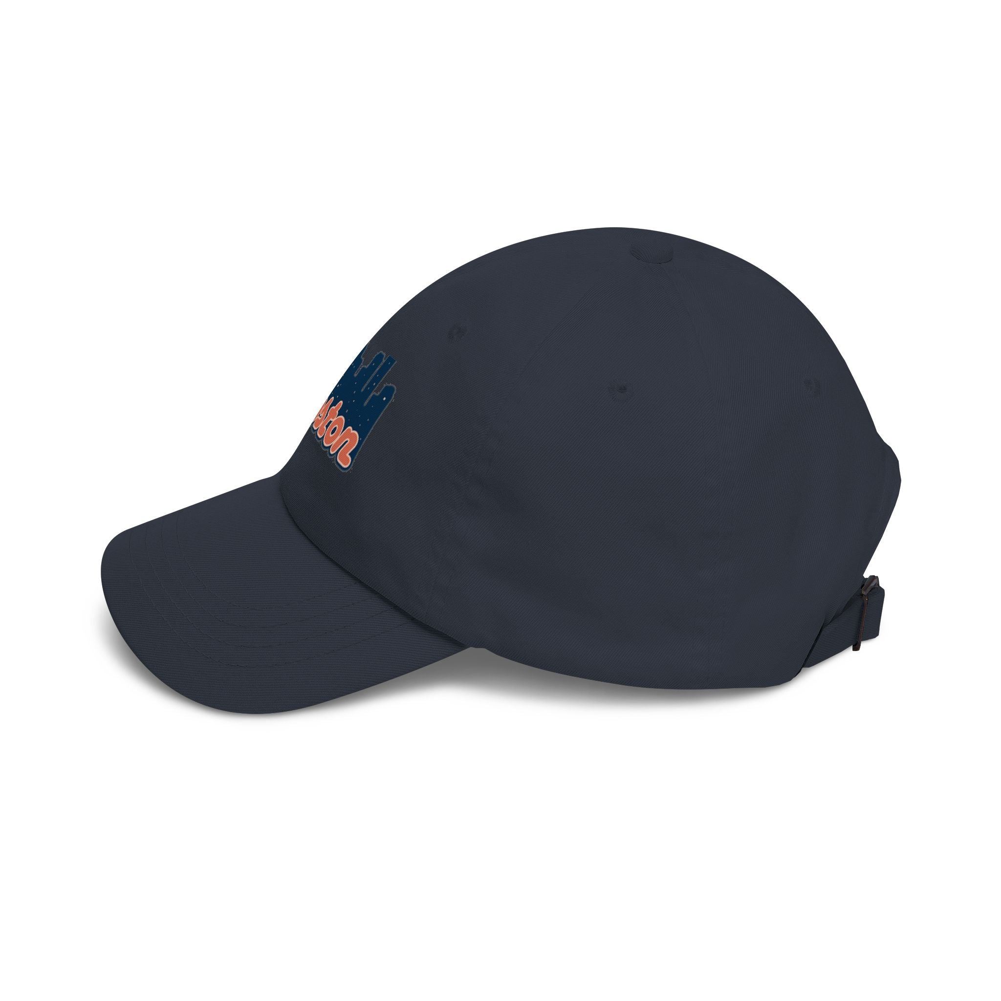 Boston Skyline Dad Cap — Vintage Script Embroidered Baseball Hat