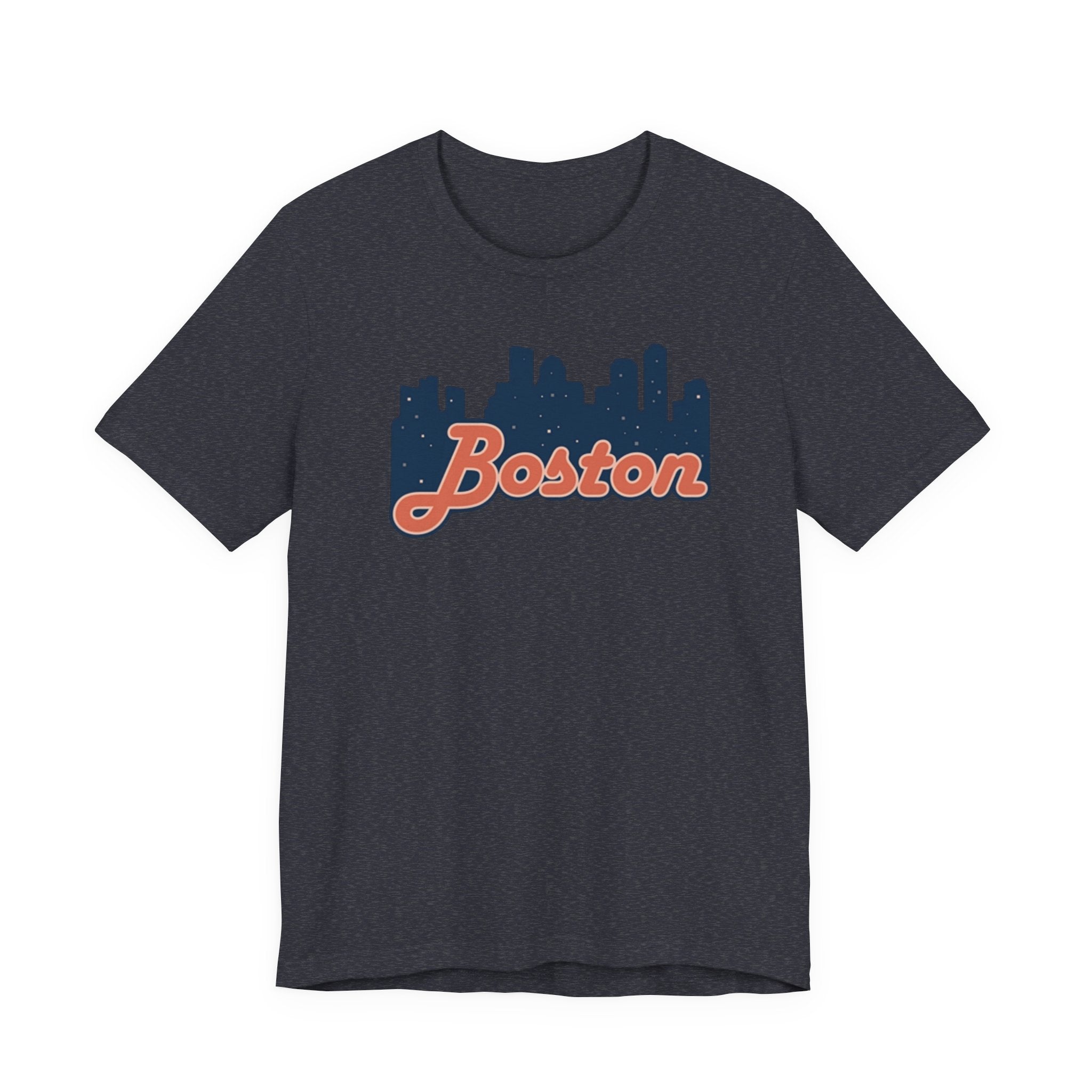 Boston Skyline Tee — Vintage Script City Skyline T-Shirt