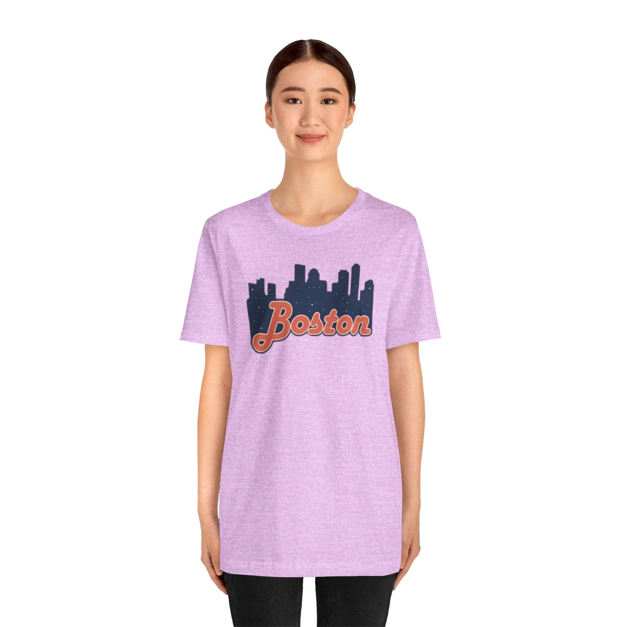 Boston Skyline Tee — Vintage Script City Skyline T-Shirt