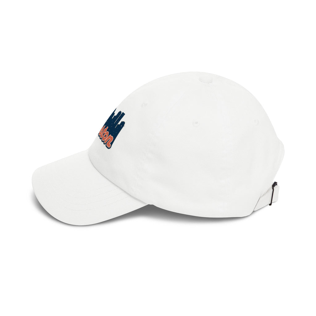 Boston Skyline Dad Cap — Vintage Script Embroidered Baseball Hat