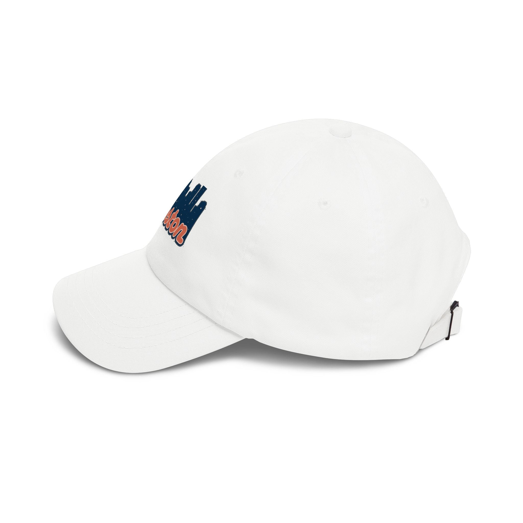 Boston Skyline Dad Cap — Vintage Script Embroidered Baseball Hat
