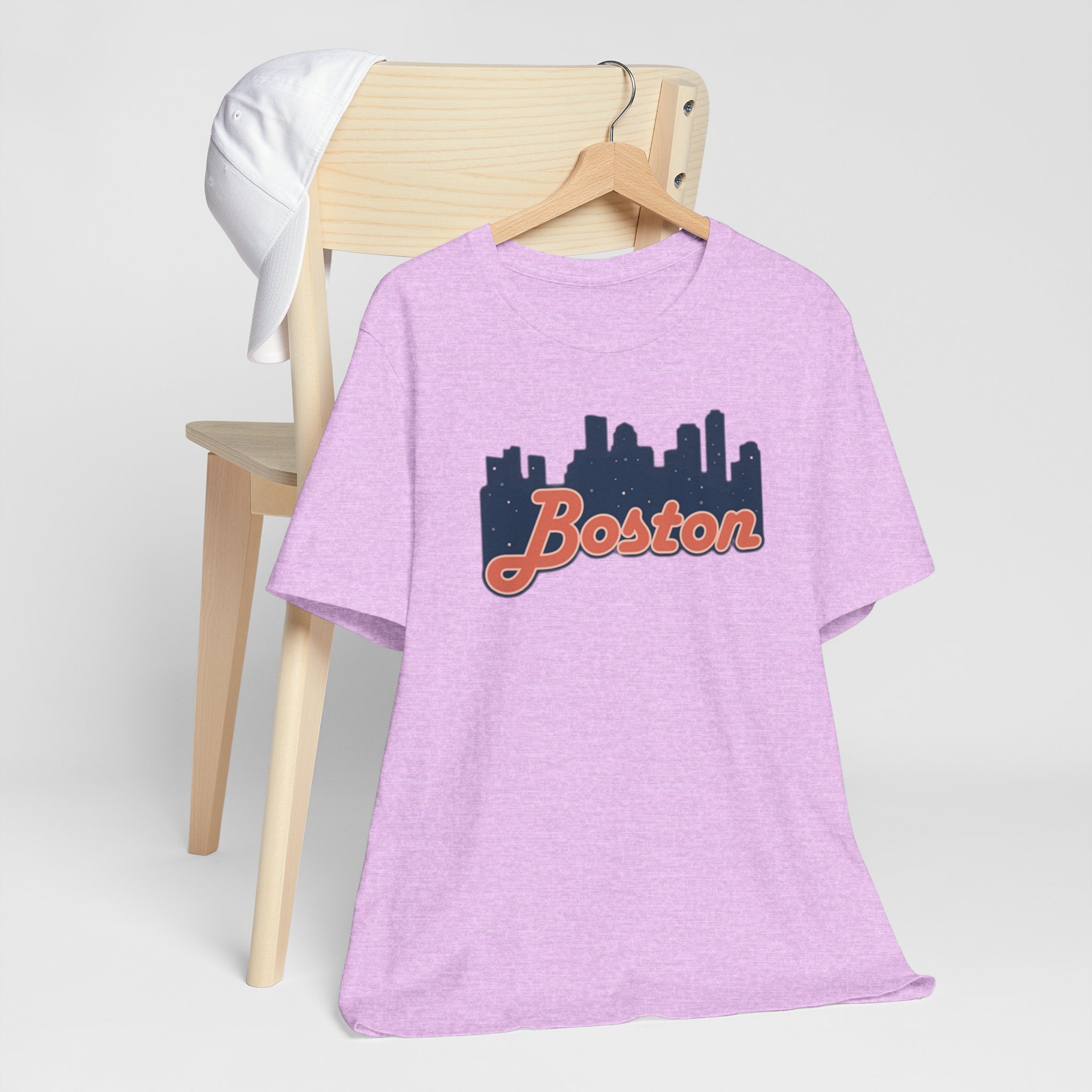 Boston Skyline Tee — Vintage Script City Skyline T-Shirt