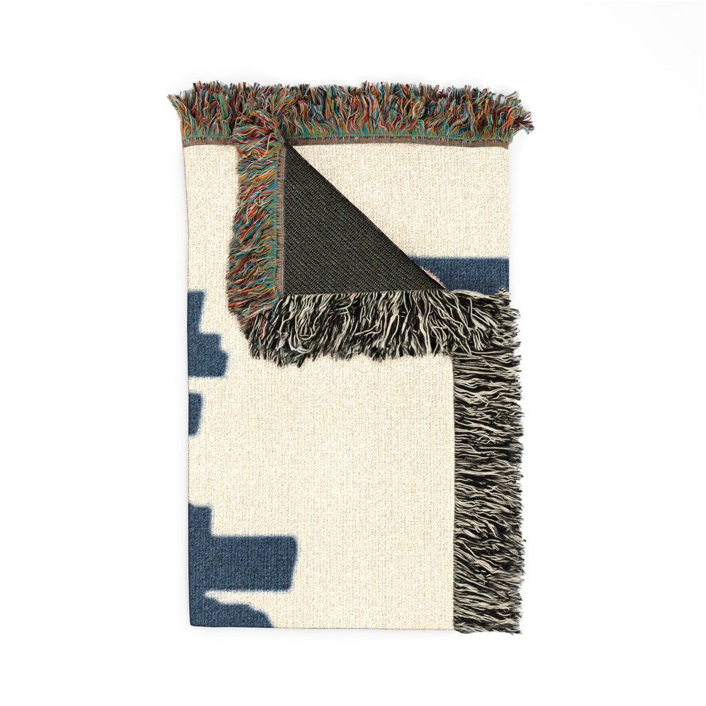 Boston Skyline Woven Blanket — Retro Script City Throw