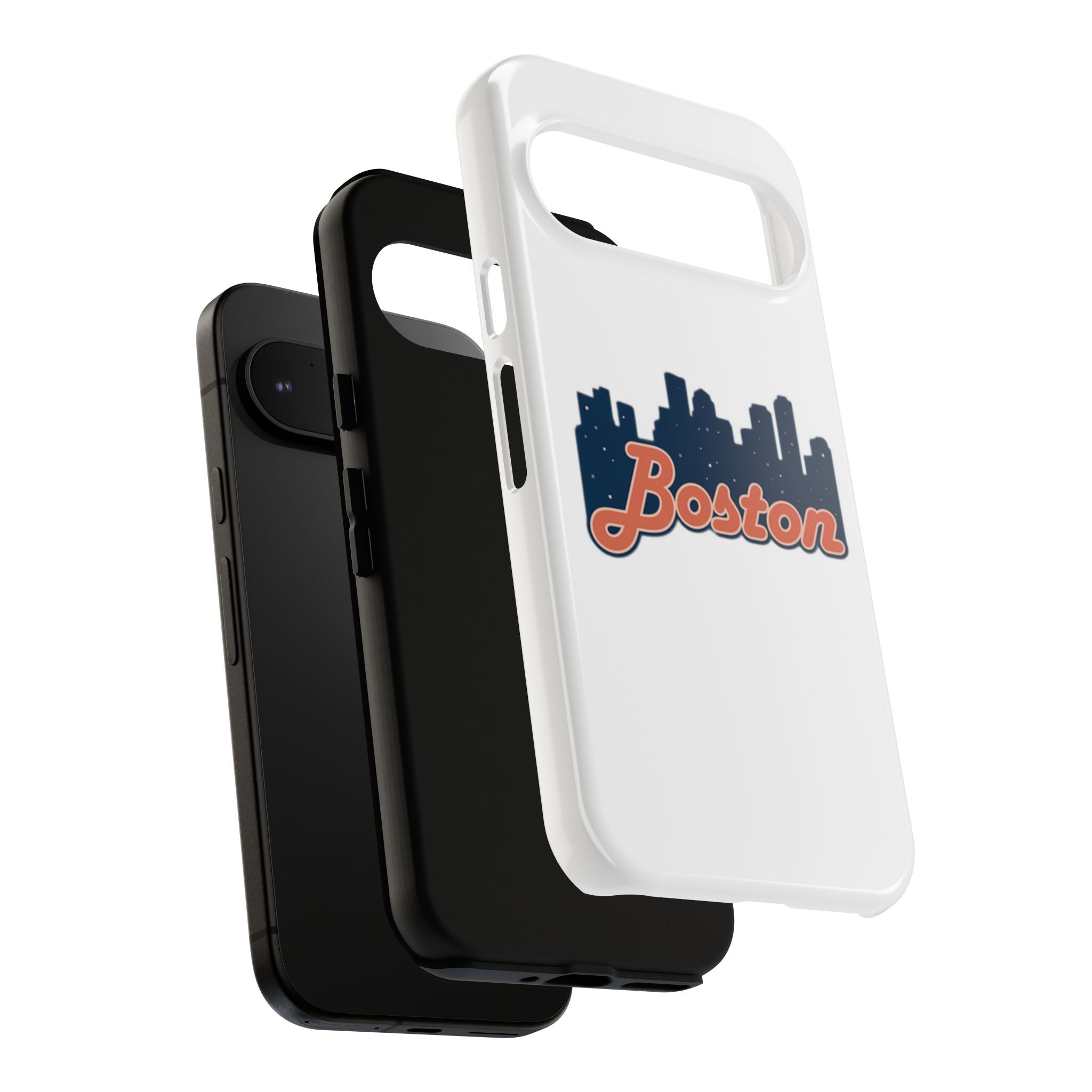 Boston Skyline Tough Phone Case — Vintage Script City Silhouette
