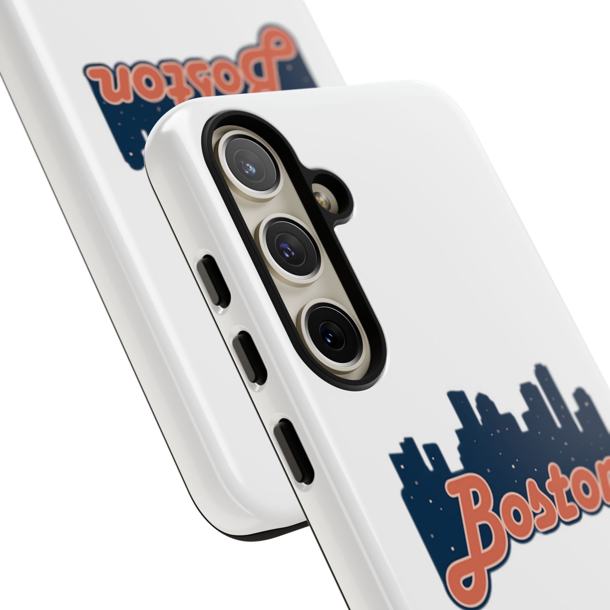 Boston Skyline Tough Phone Case — Vintage Script City Silhouette