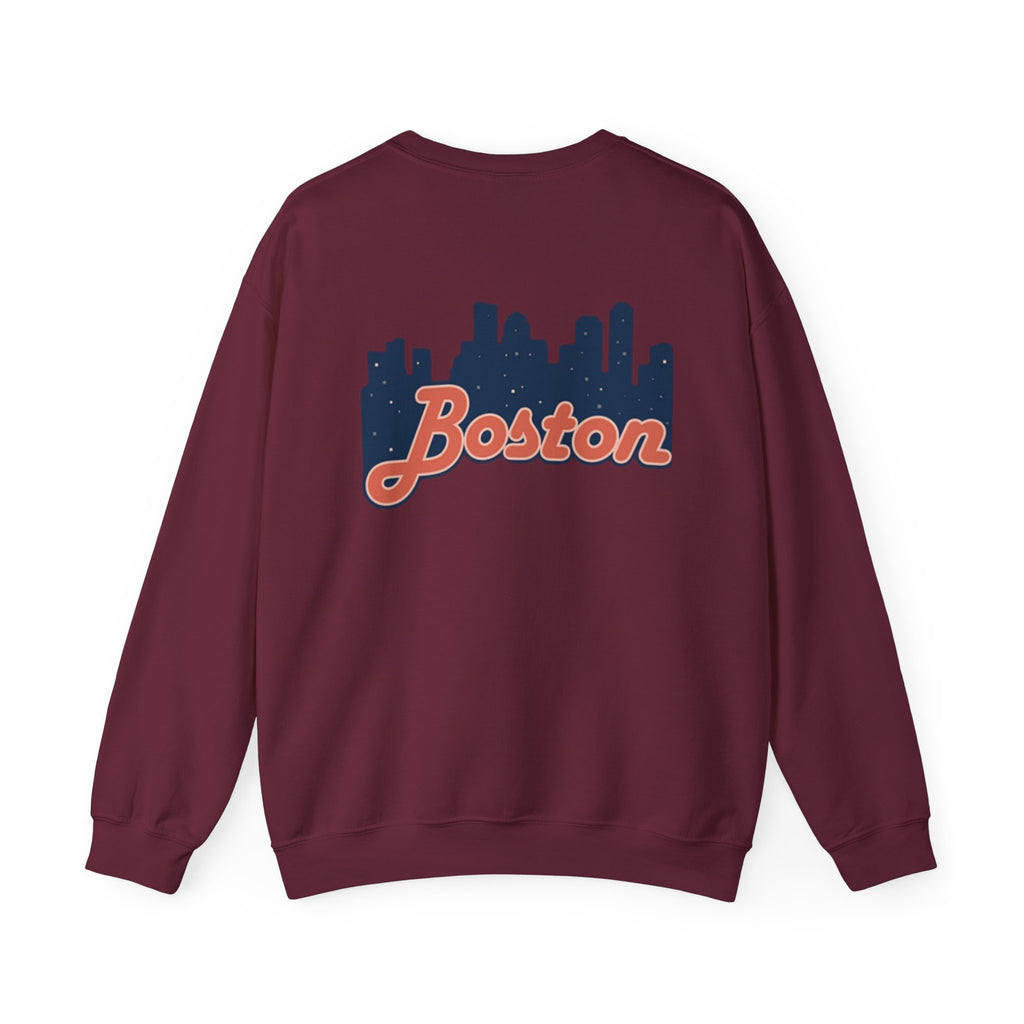 Boston Skyline Sweatshirt – Retro Script City Crewneck