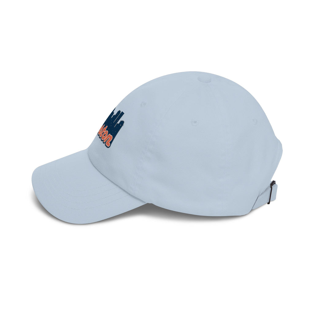 Boston Skyline Dad Cap — Vintage Script Embroidered Baseball Hat