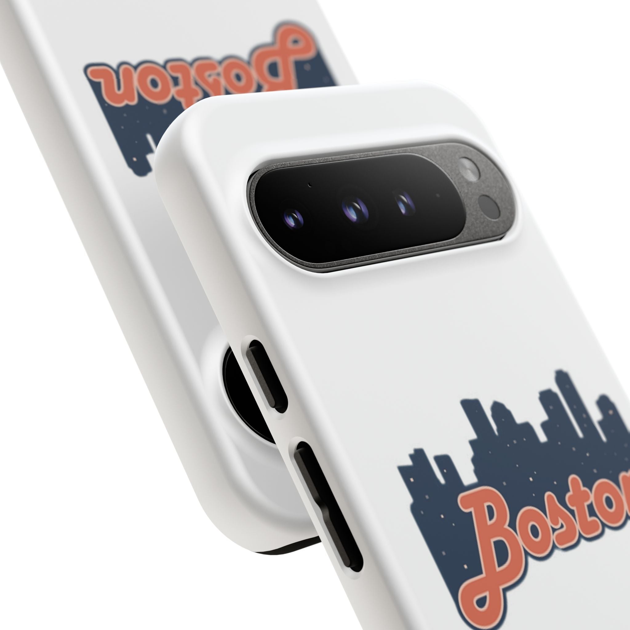 Boston Skyline Tough Phone Case — Vintage Script City Silhouette