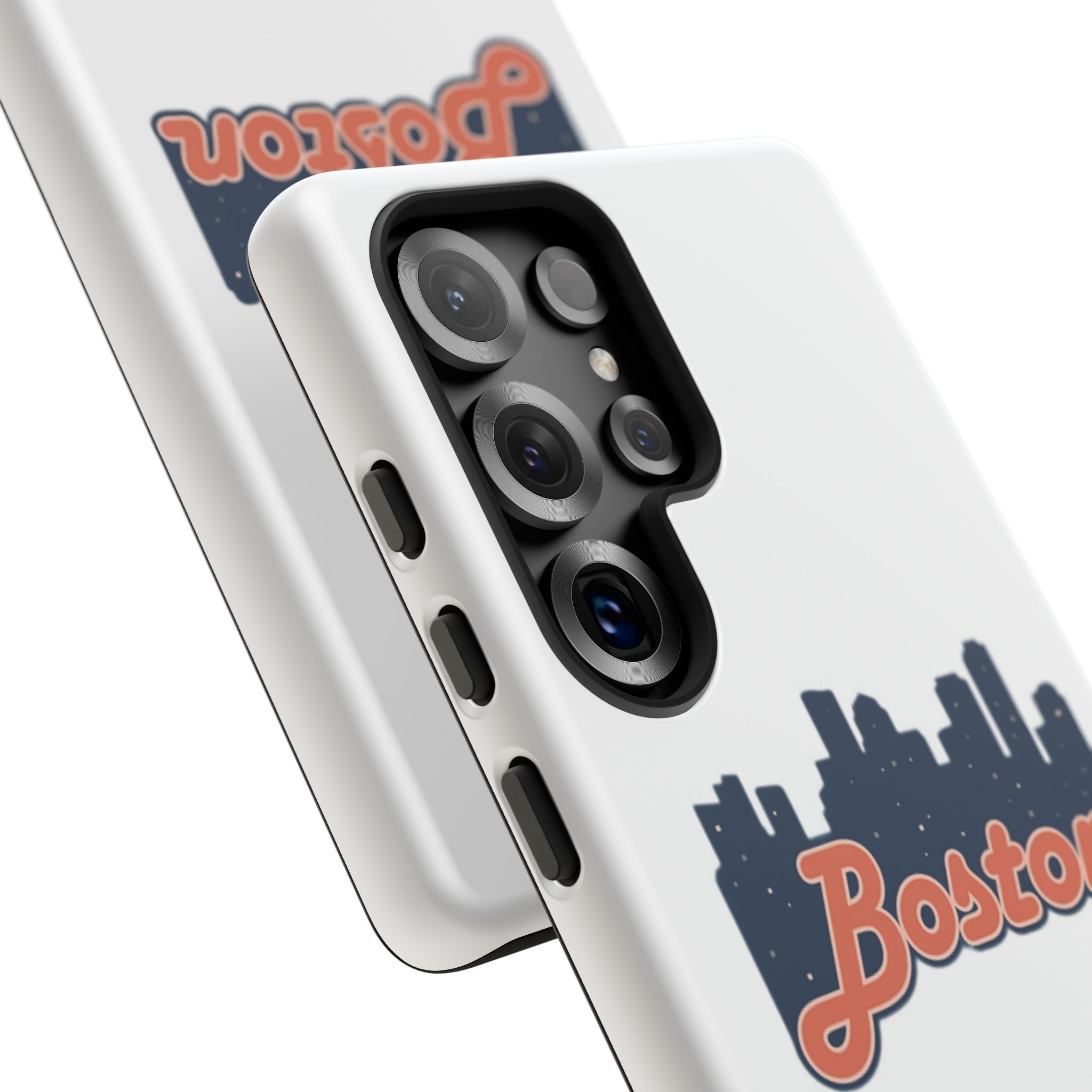 Boston Skyline Tough Phone Case — Vintage Script City Silhouette