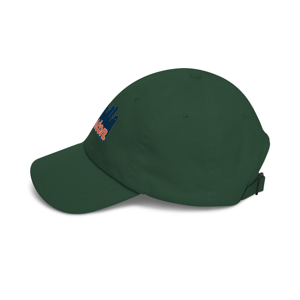 Boston Skyline Dad Cap — Vintage Script Embroidered Baseball Hat