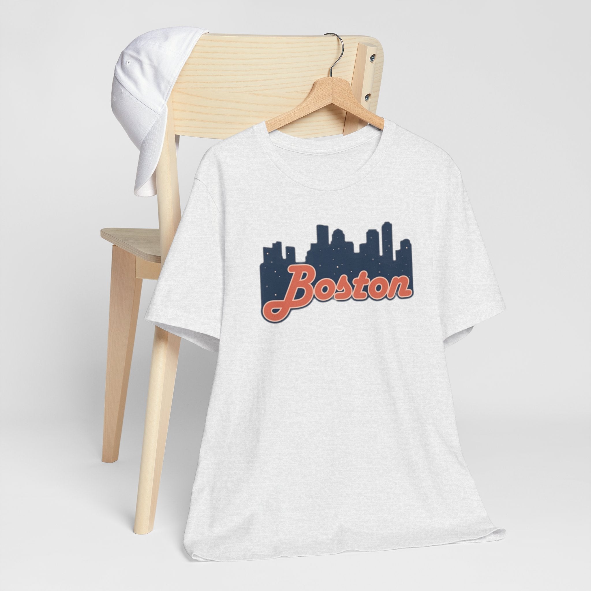 Boston Skyline Tee — Vintage Script City Skyline T-Shirt