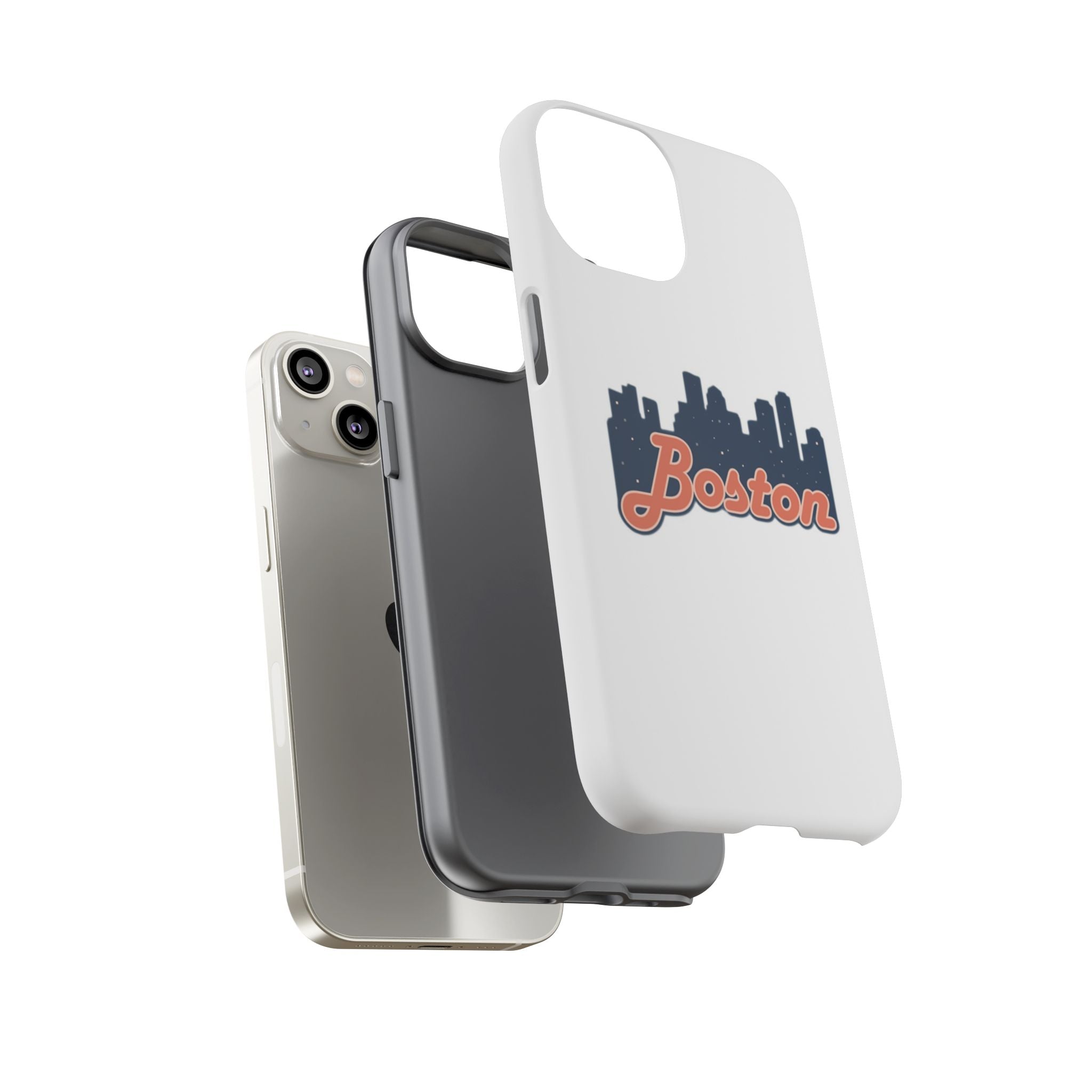 Boston Skyline Tough Phone Case — Vintage Script City Silhouette