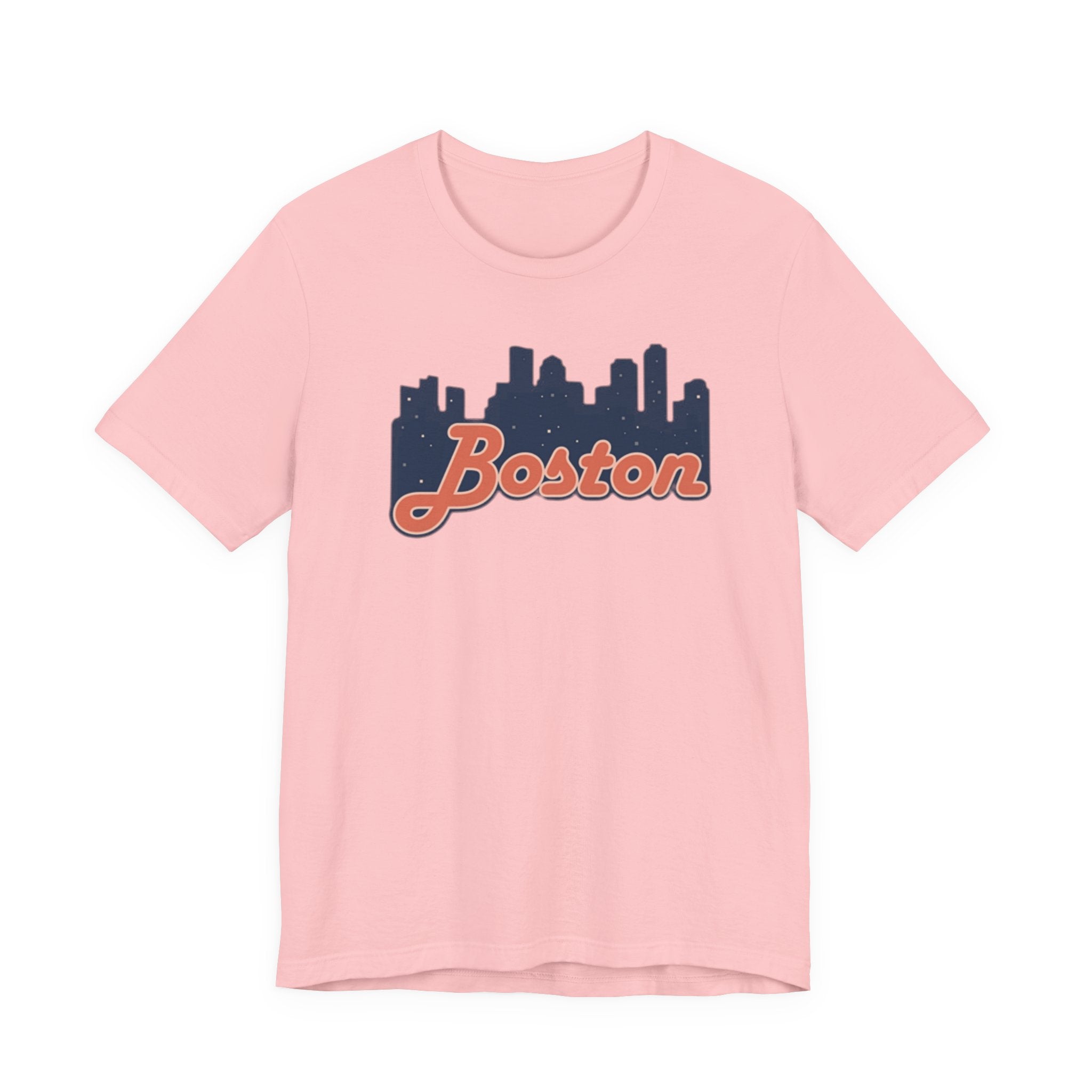 Boston Skyline Tee — Vintage Script City Skyline T-Shirt
