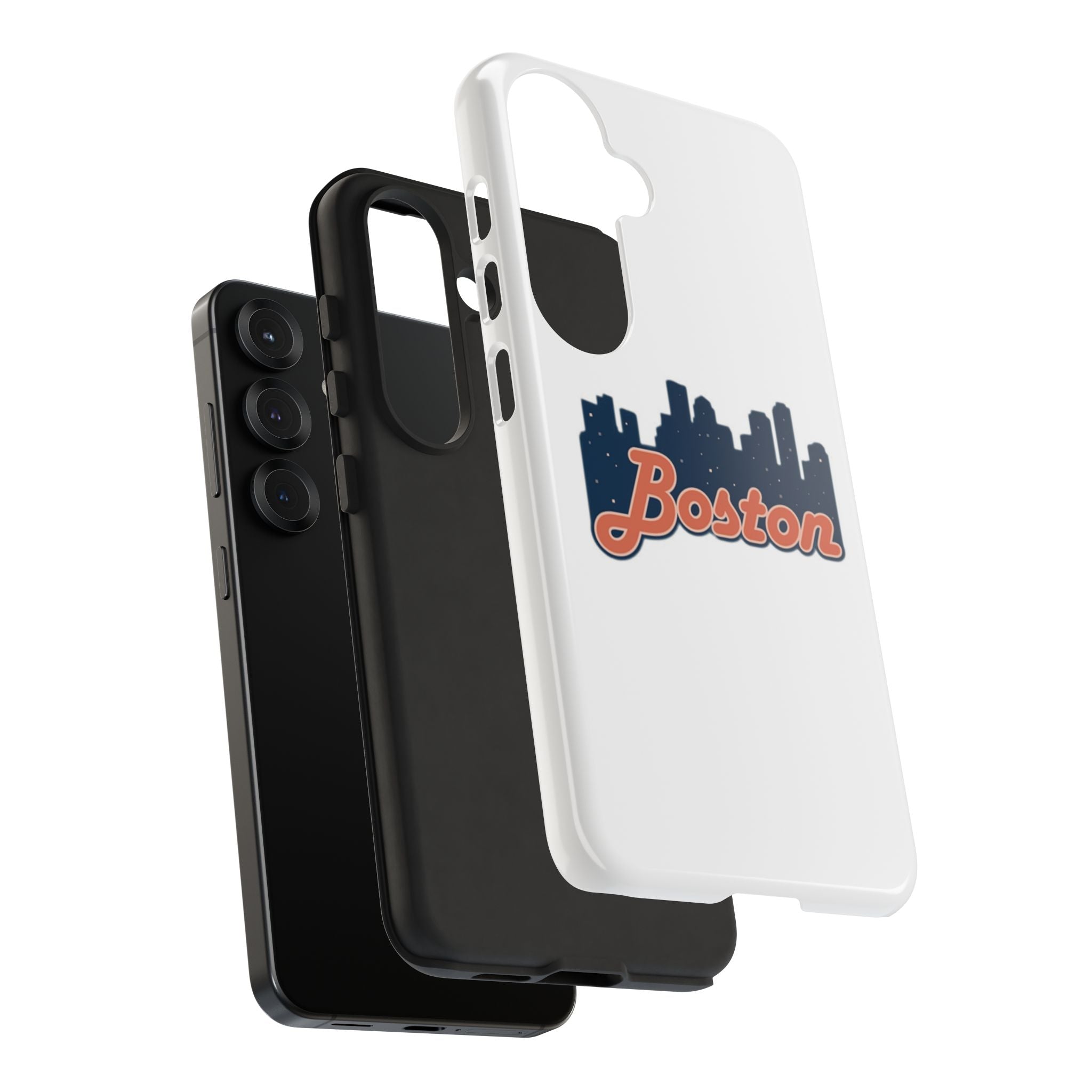 Boston Skyline Tough Phone Case — Vintage Script City Silhouette