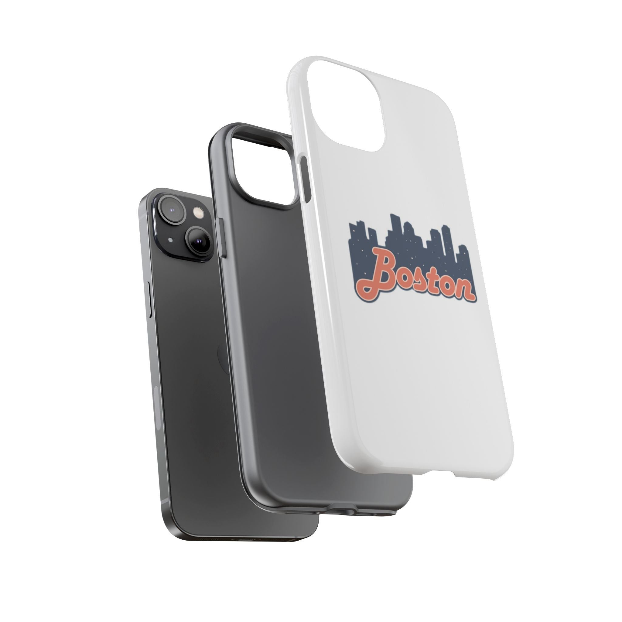 Boston Skyline Tough Phone Case — Vintage Script City Silhouette