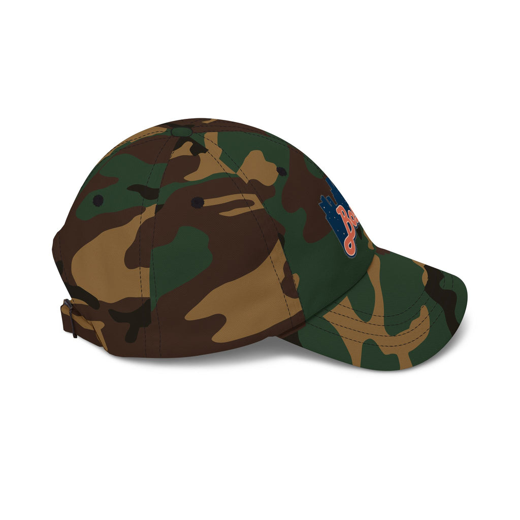 Boston Skyline Dad Cap — Vintage Script Embroidered Baseball Hat
