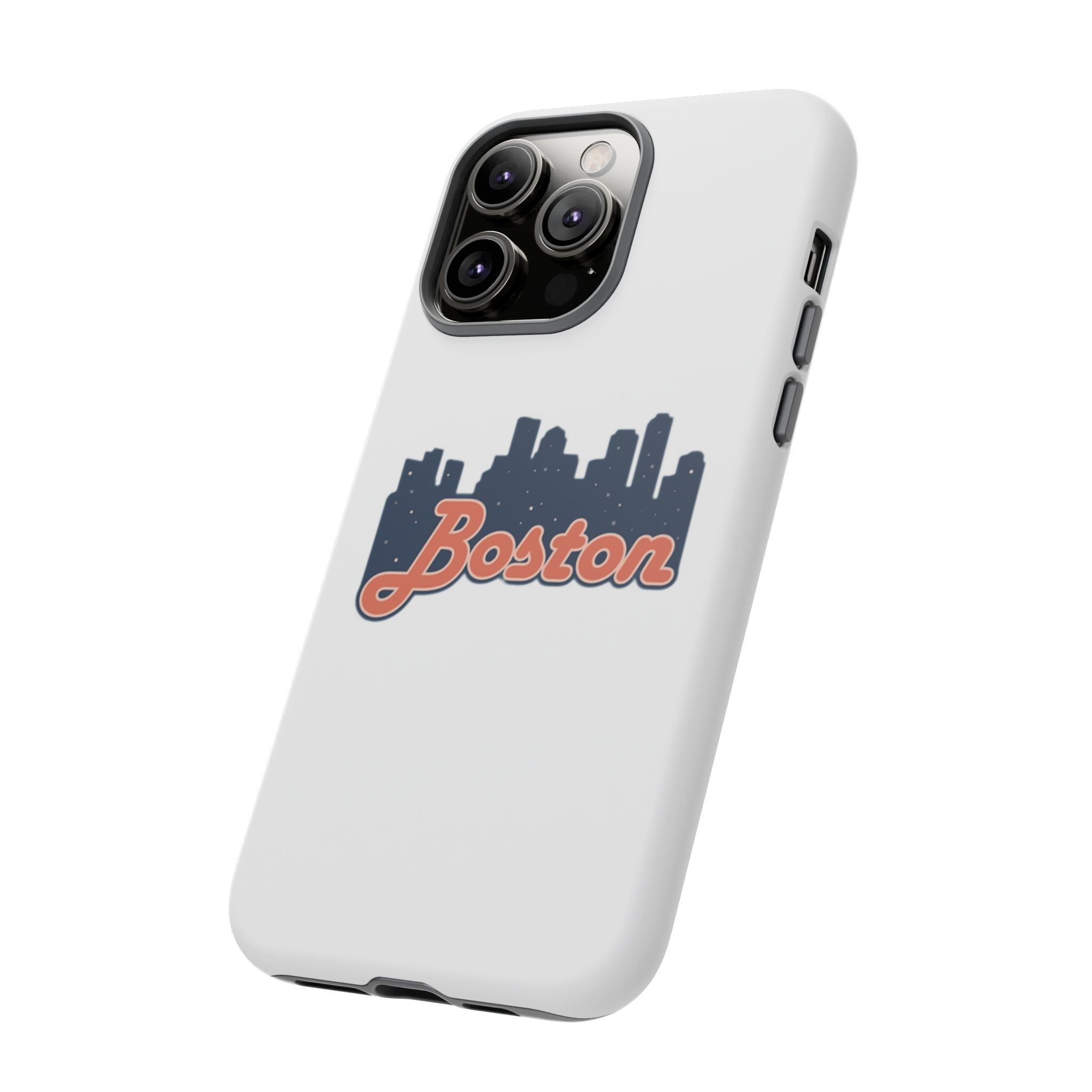 Boston Skyline Tough Phone Case — Vintage Script City Silhouette