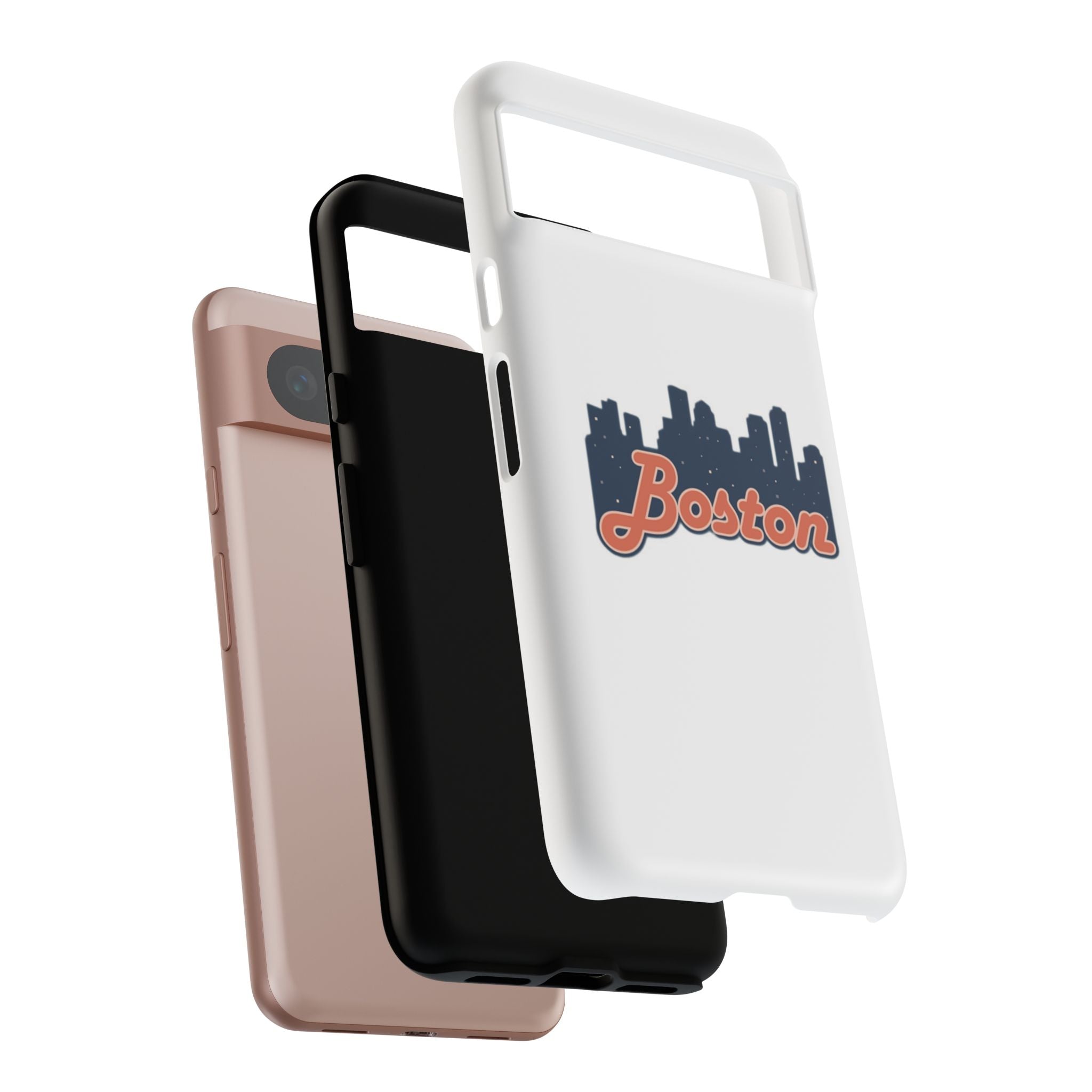 Boston Skyline Tough Phone Case — Vintage Script City Silhouette
