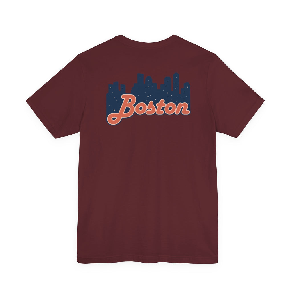 Boston Skyline Tee — Vintage Script City Skyline T-Shirt