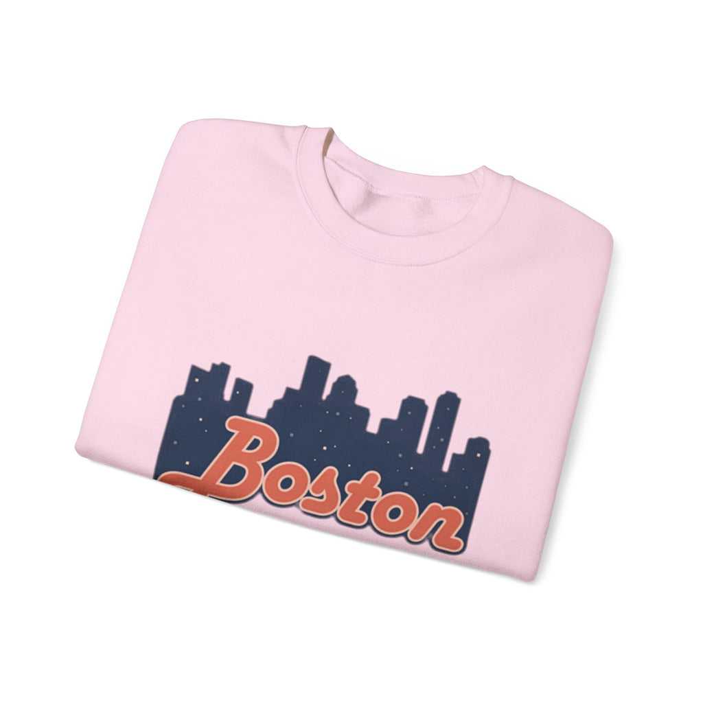 Boston Skyline Sweatshirt – Retro Script City Crewneck