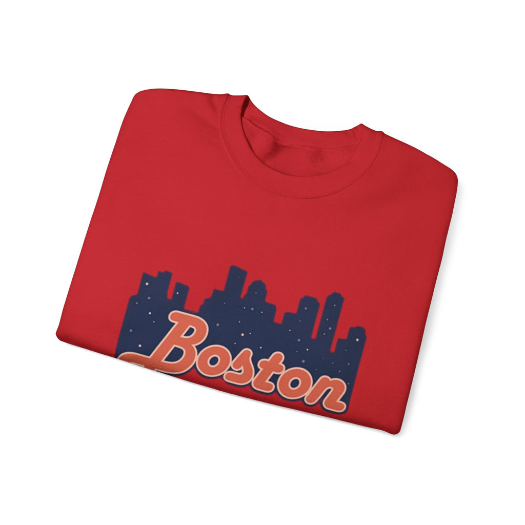 Boston Skyline Sweatshirt – Retro Script City Crewneck