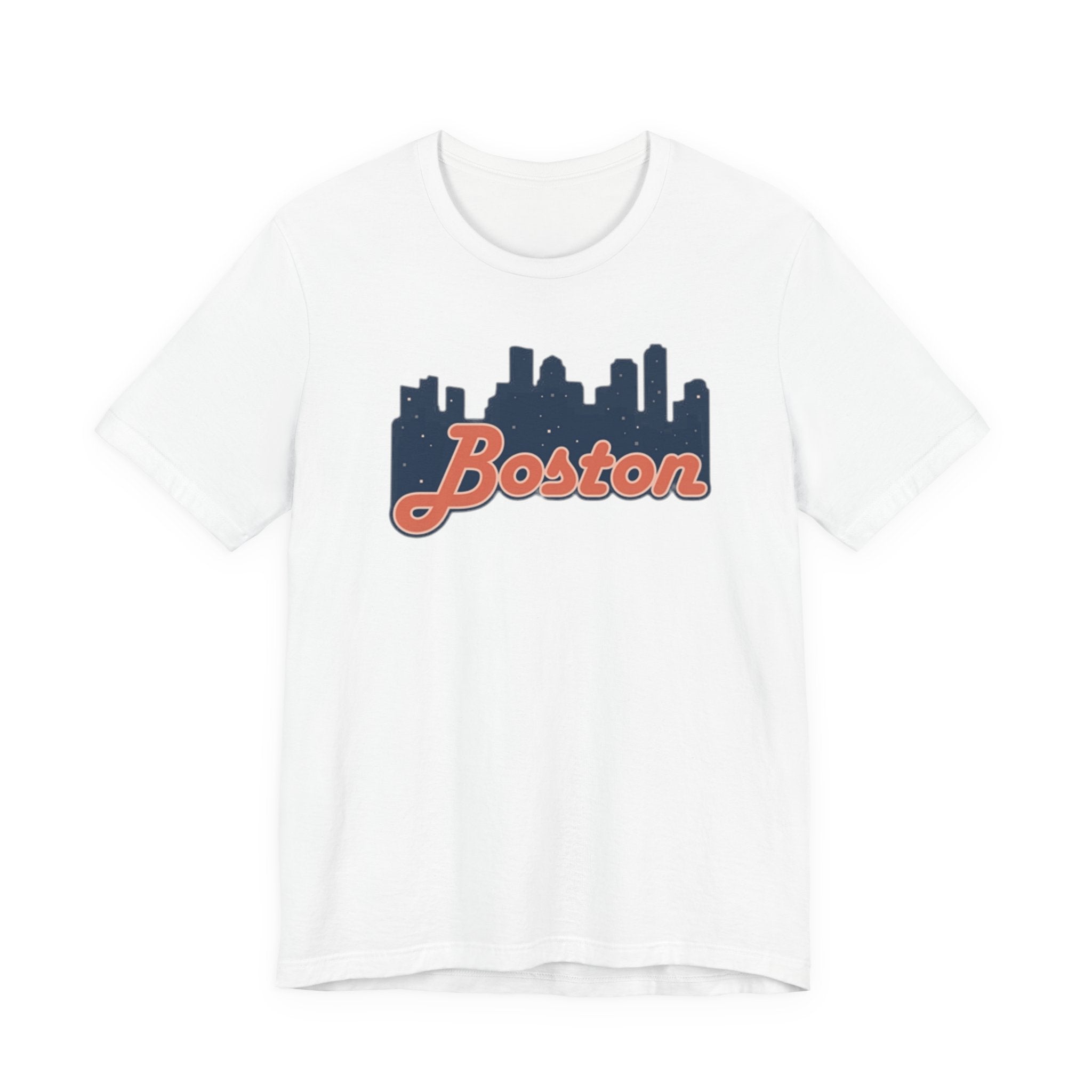 Boston Skyline Tee — Vintage Script City Skyline T-Shirt
