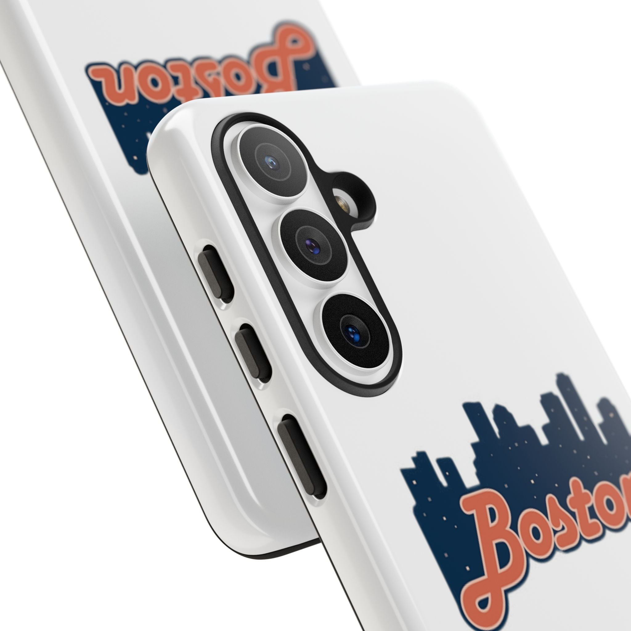 Boston Skyline Tough Phone Case — Vintage Script City Silhouette