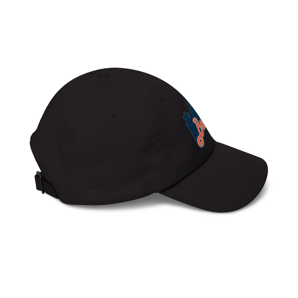 Boston Skyline Dad Cap — Vintage Script Embroidered Baseball Hat