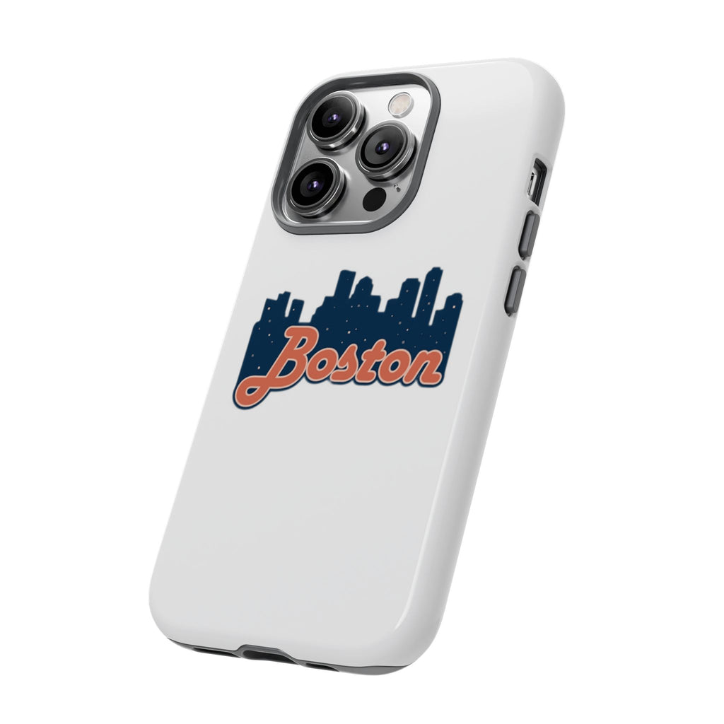 Boston Skyline Tough Phone Case — Vintage Script City Silhouette