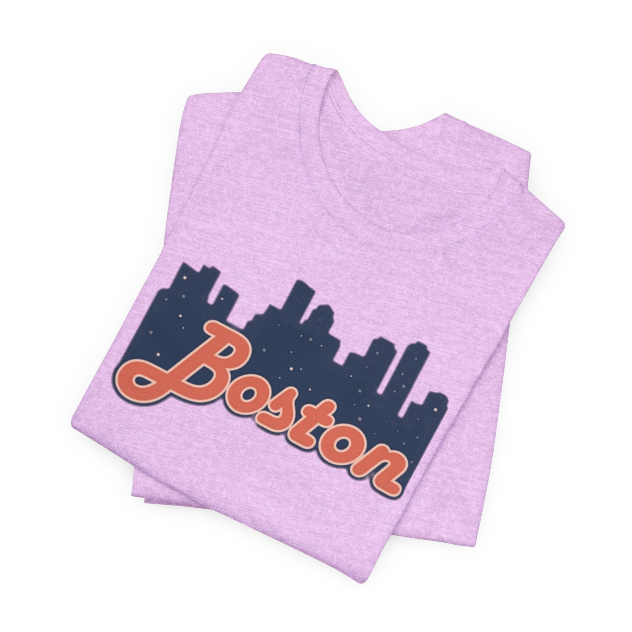 Boston Skyline Tee — Vintage Script City Skyline T-Shirt