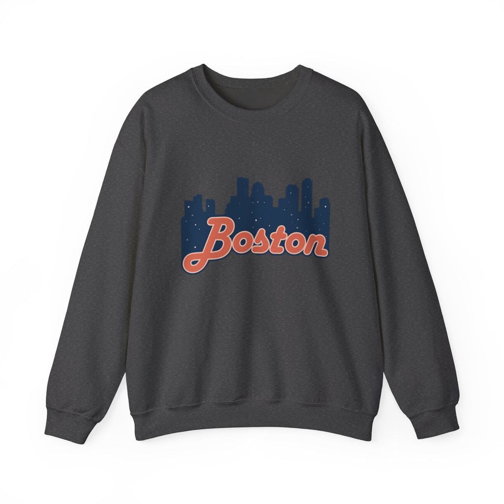 Boston Skyline Sweatshirt – Retro Script City Crewneck