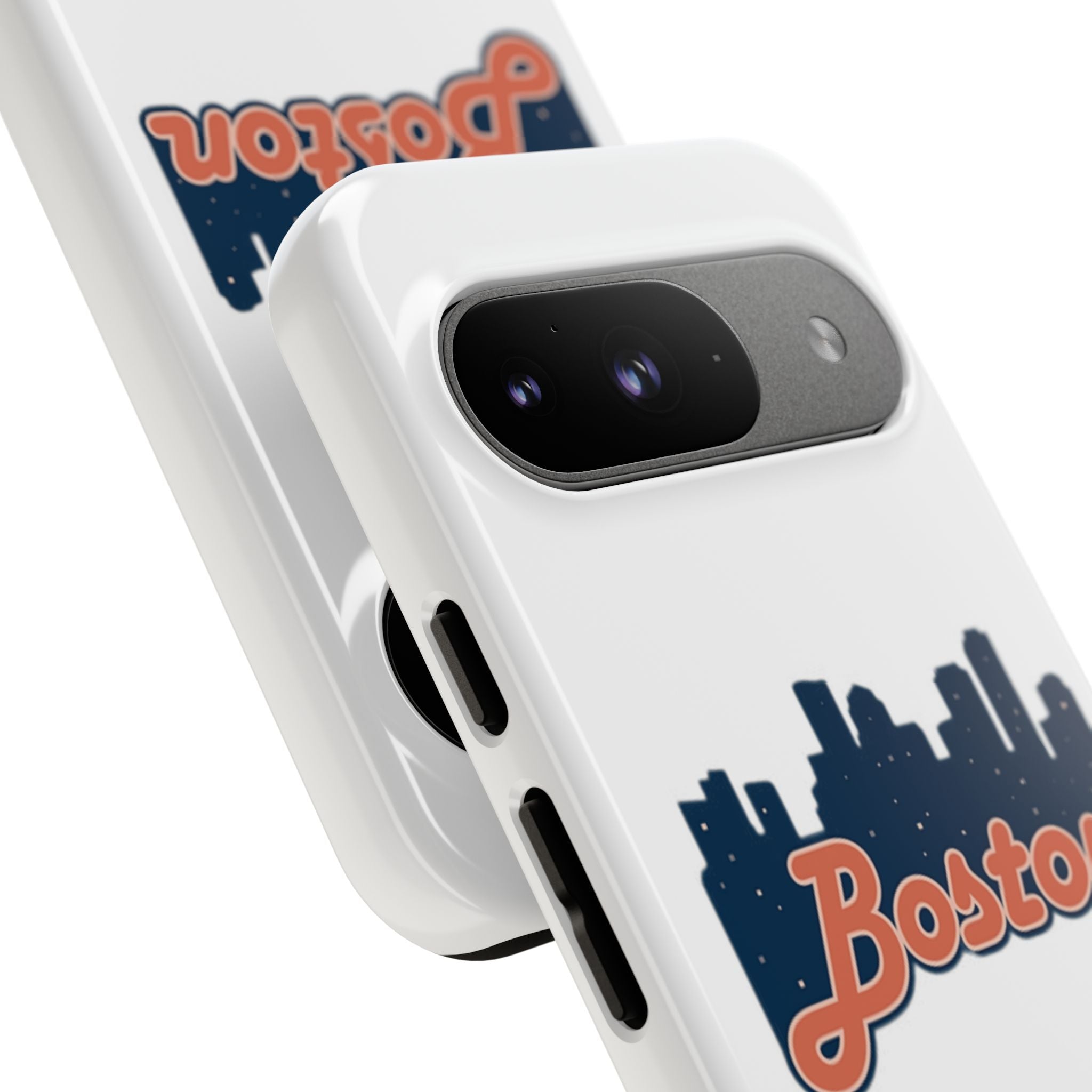 Boston Skyline Tough Phone Case — Vintage Script City Silhouette