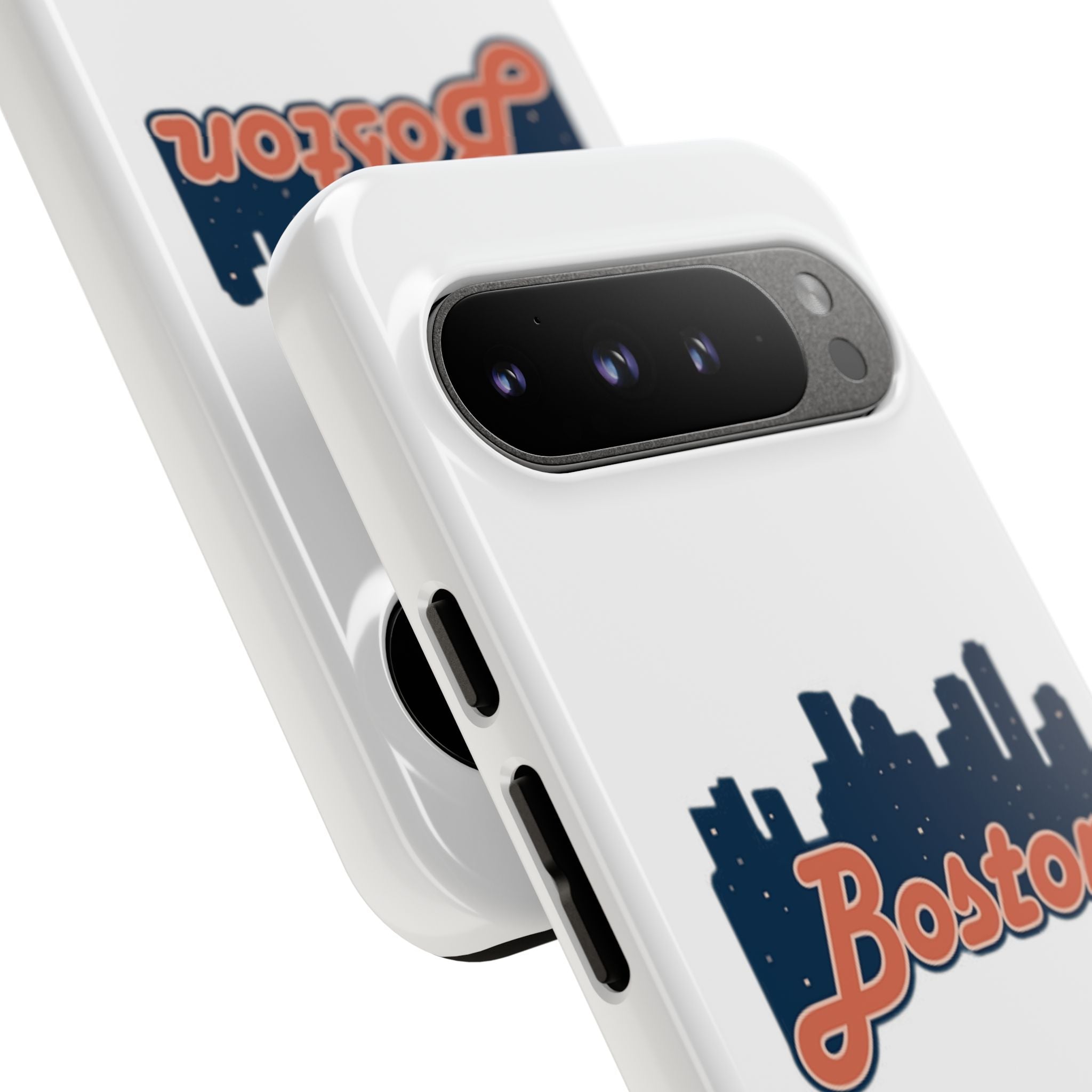 Boston Skyline Tough Phone Case — Vintage Script City Silhouette