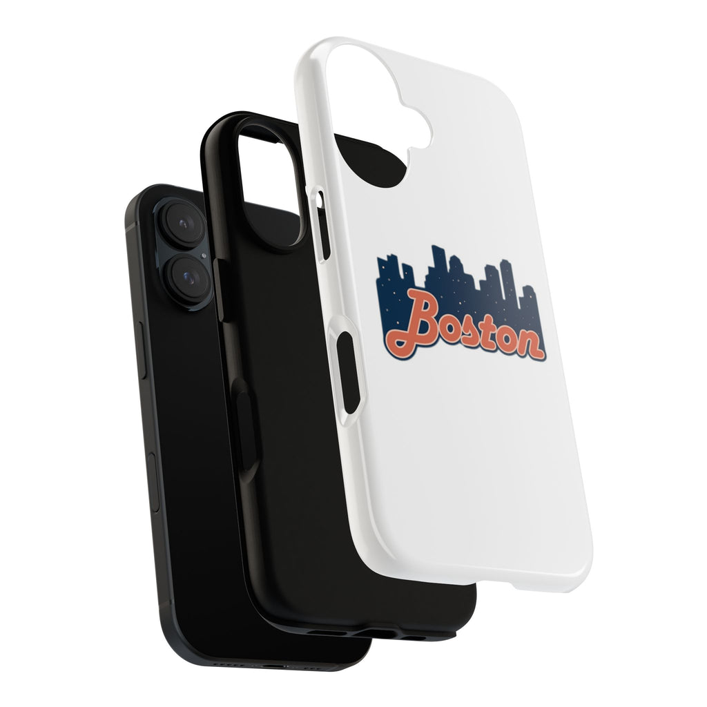 Boston Skyline Tough Phone Case — Vintage Script City Silhouette