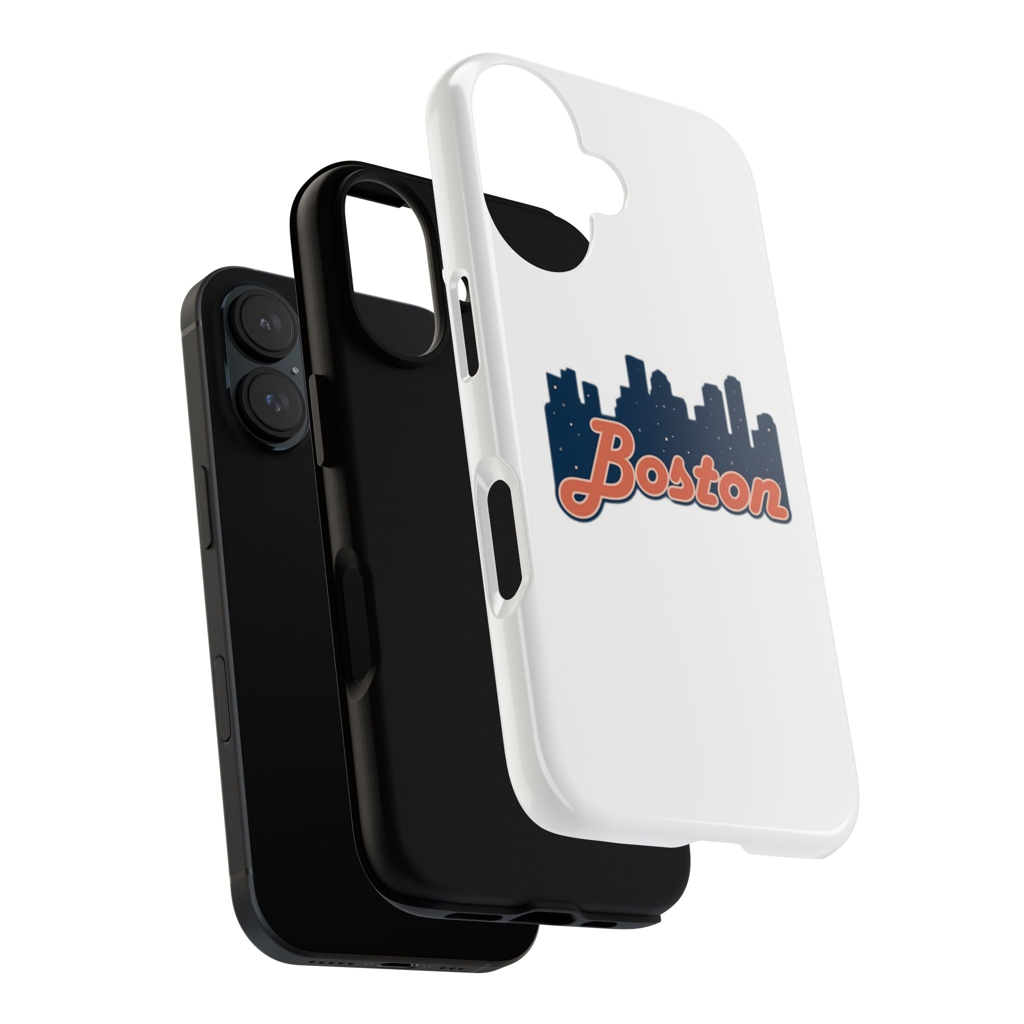 Boston Skyline Tough Phone Case — Vintage Script City Silhouette