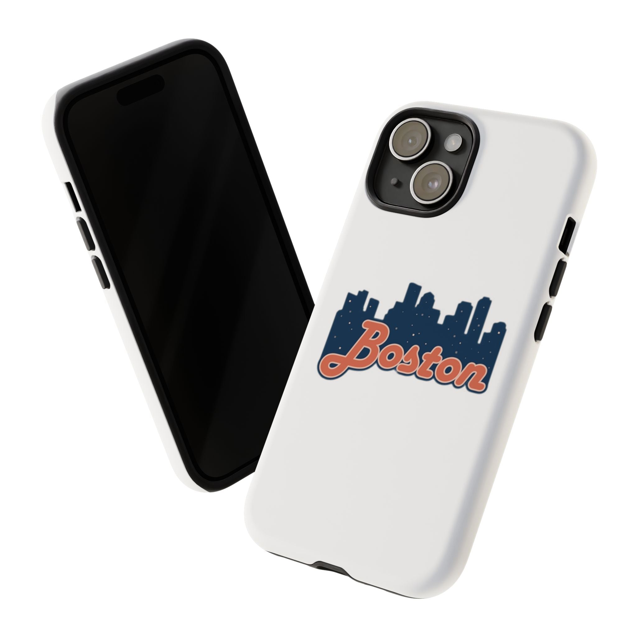 Boston Skyline Tough Phone Case — Vintage Script City Silhouette