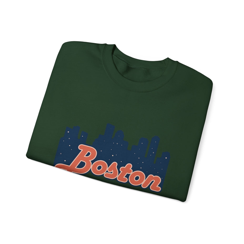 Boston Skyline Sweatshirt – Retro Script City Crewneck