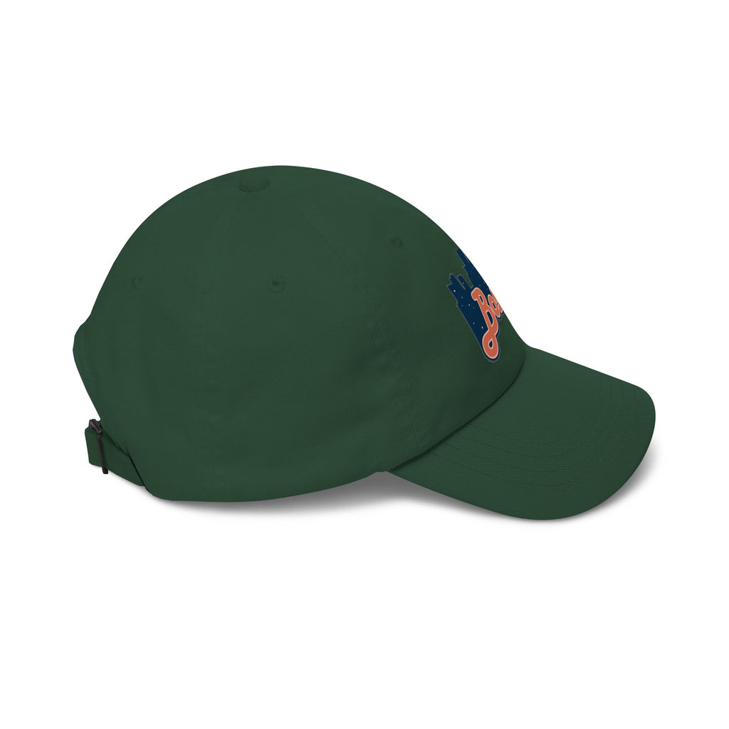 Boston Skyline Dad Cap — Vintage Script Embroidered Baseball Hat