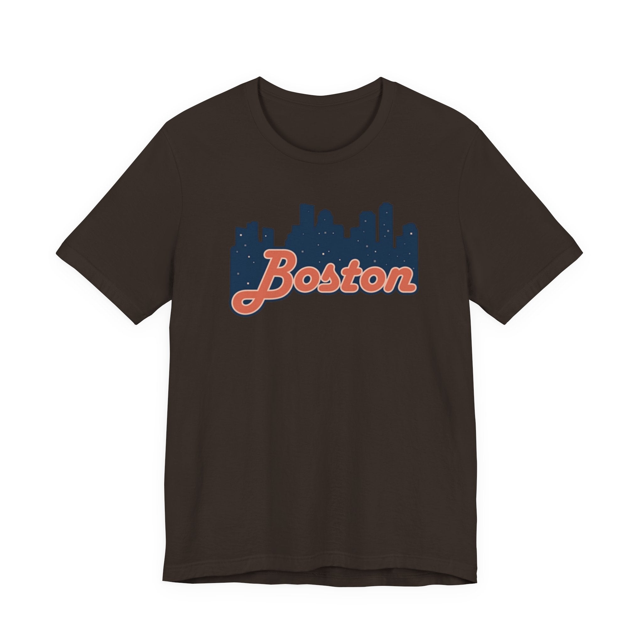 Boston Skyline Tee — Vintage Script City Skyline T-Shirt