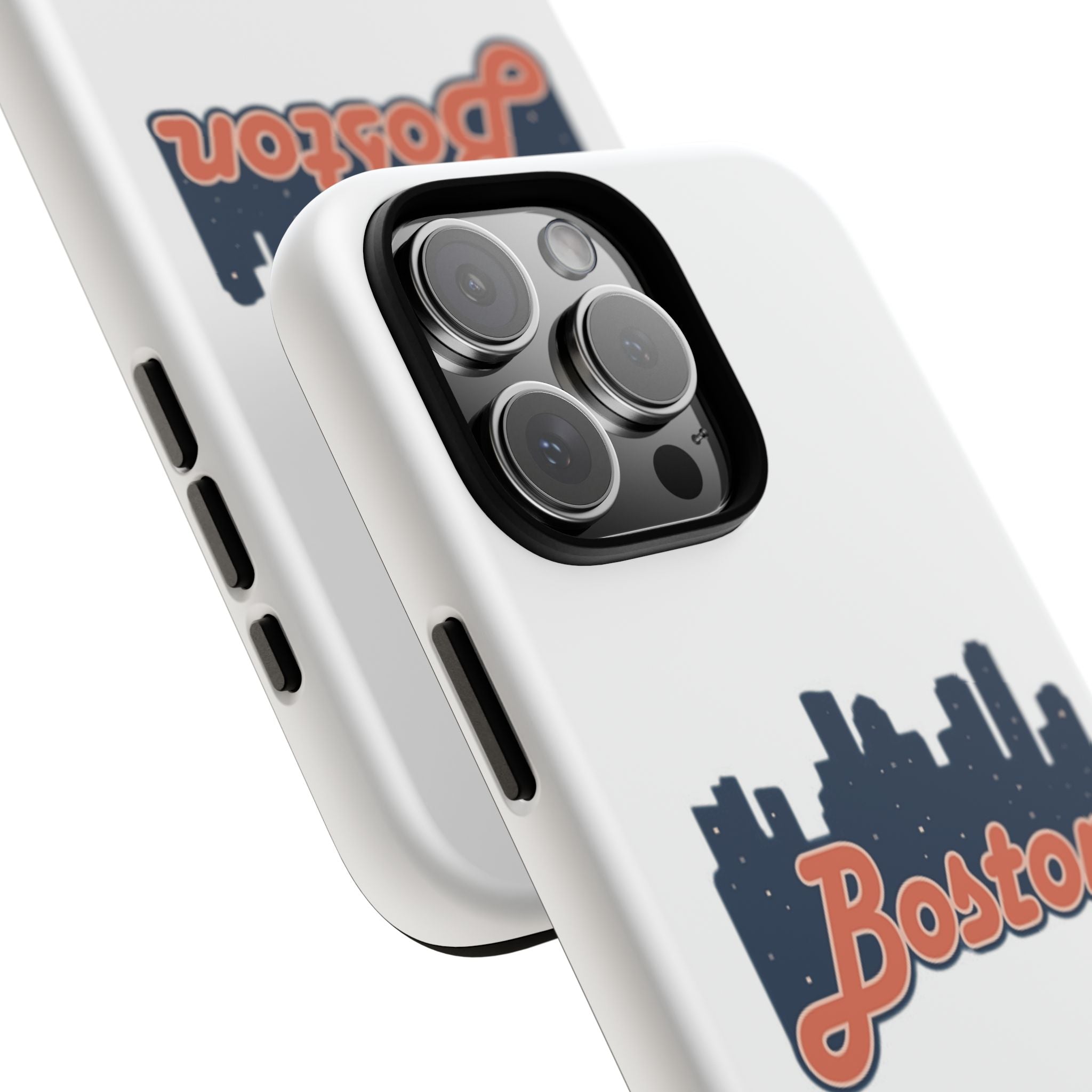 Boston Skyline Tough Phone Case — Vintage Script City Silhouette
