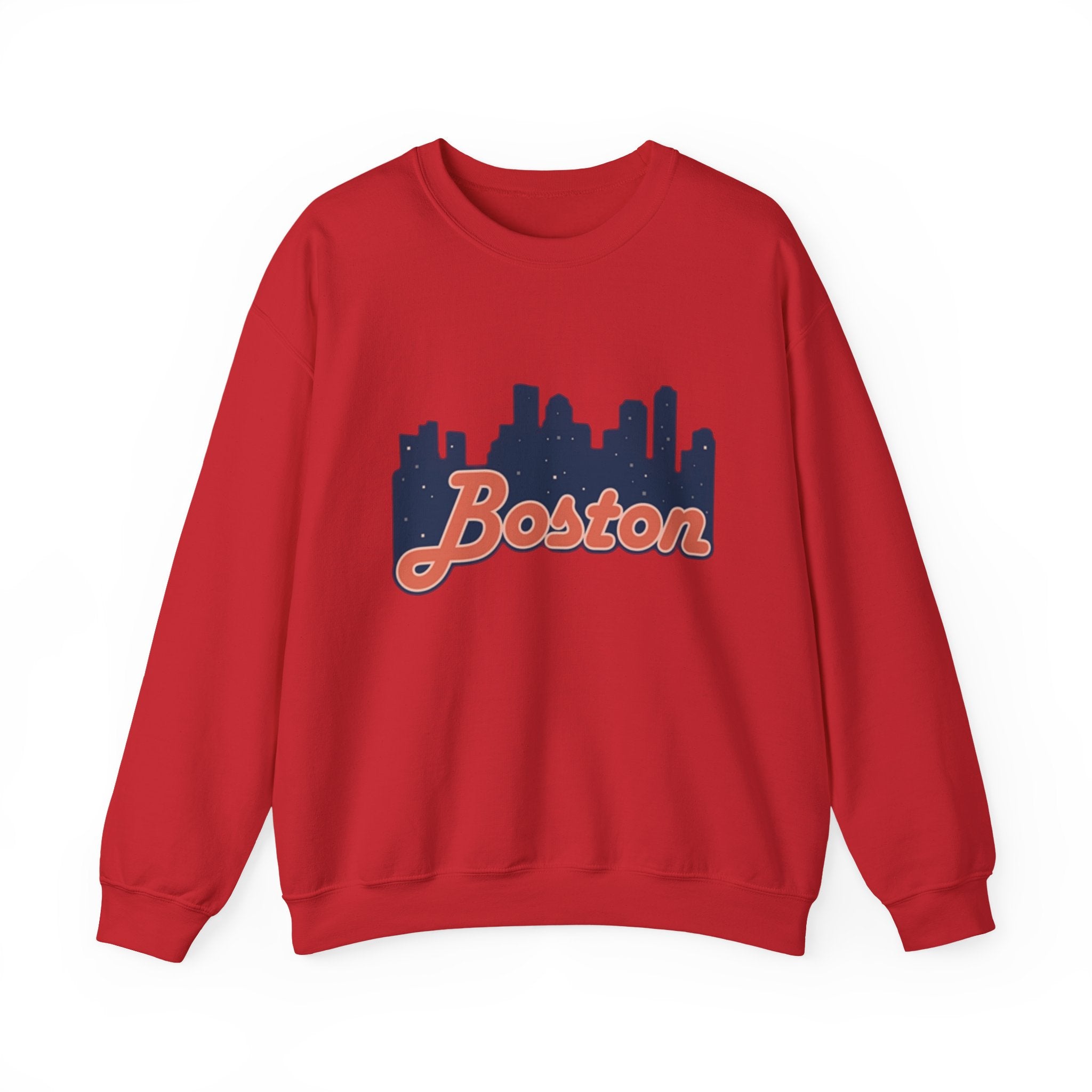 Boston Skyline Sweatshirt – Retro Script City Crewneck