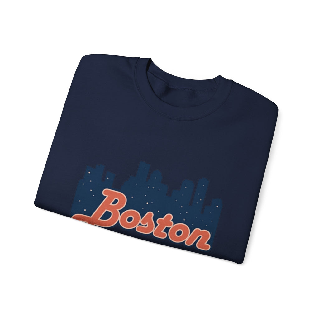 Boston Skyline Sweatshirt – Retro Script City Crewneck