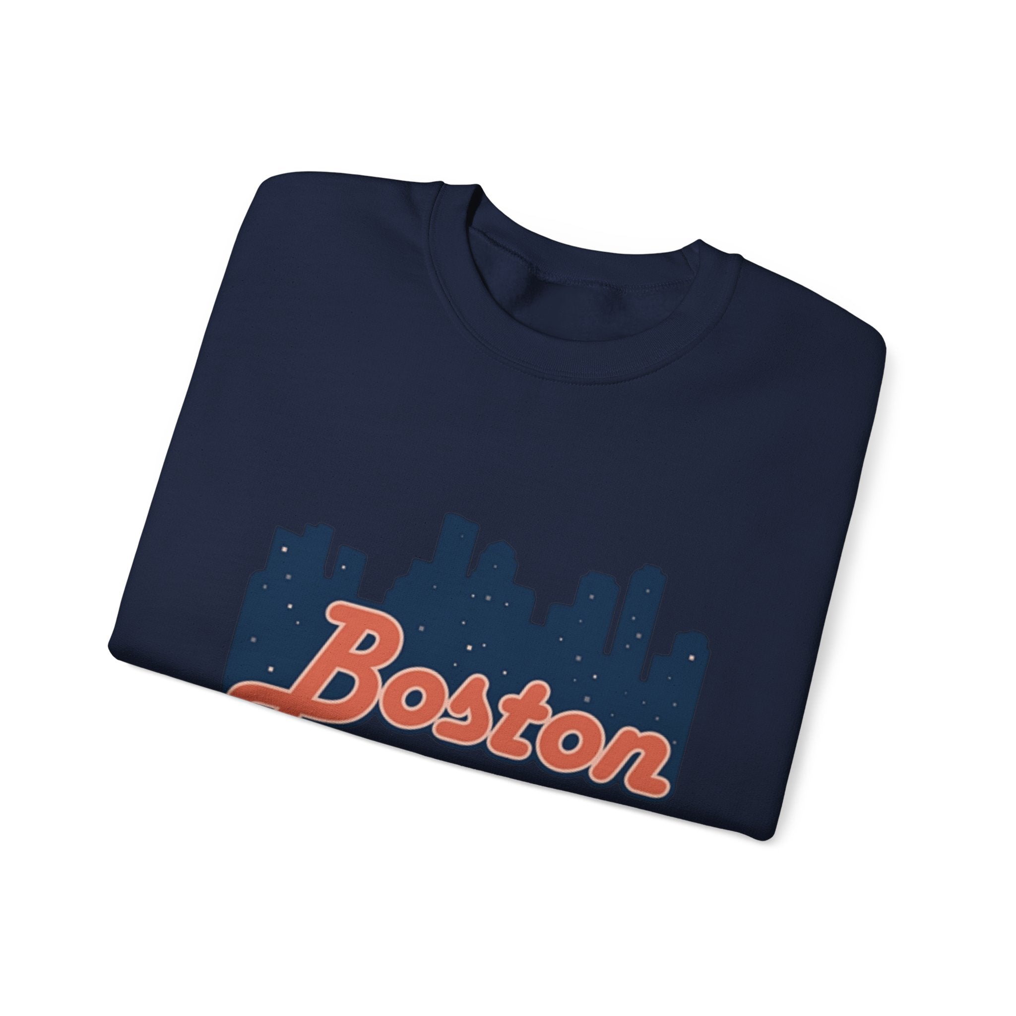 Boston Skyline Sweatshirt – Retro Script City Crewneck