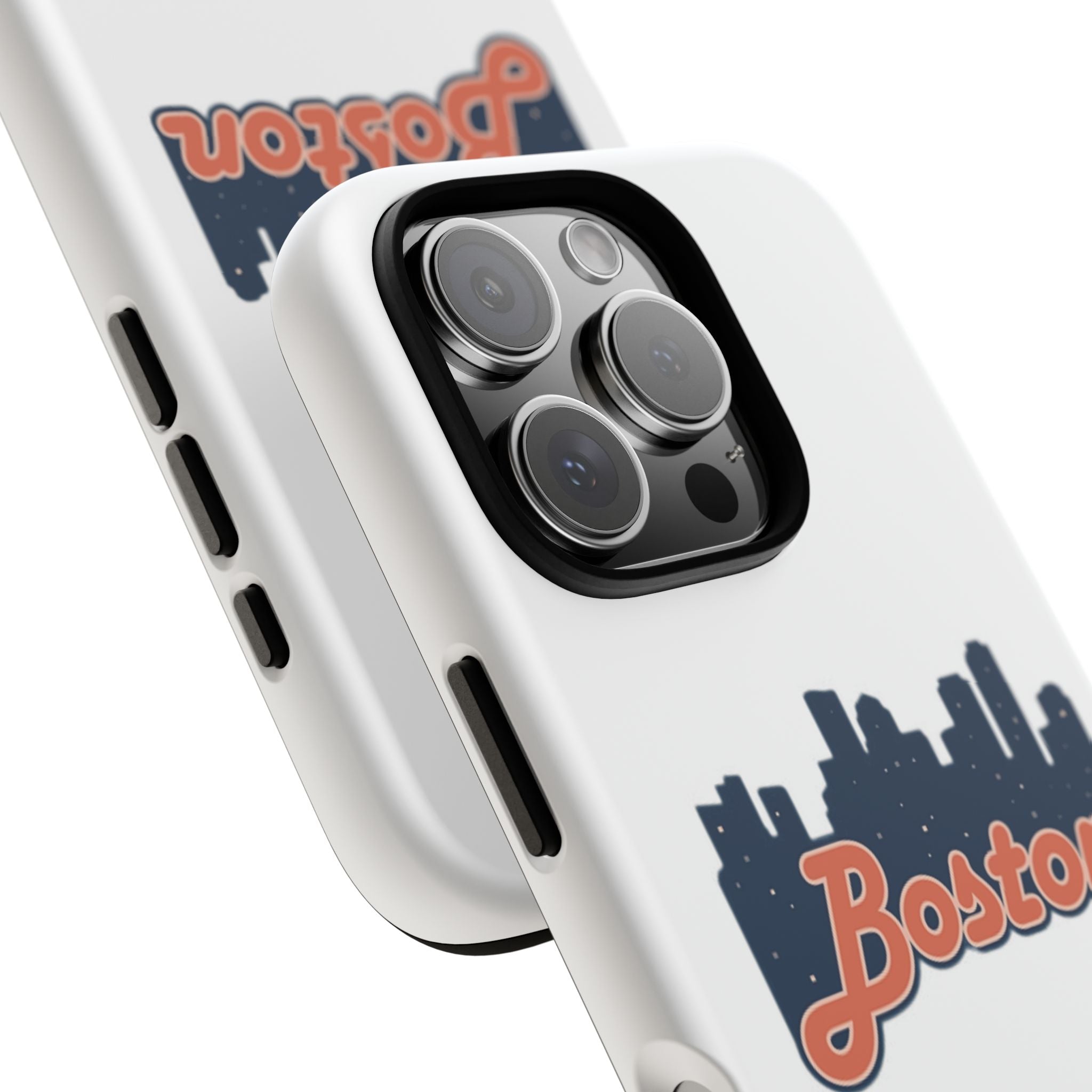Boston Skyline Tough Phone Case — Vintage Script City Silhouette