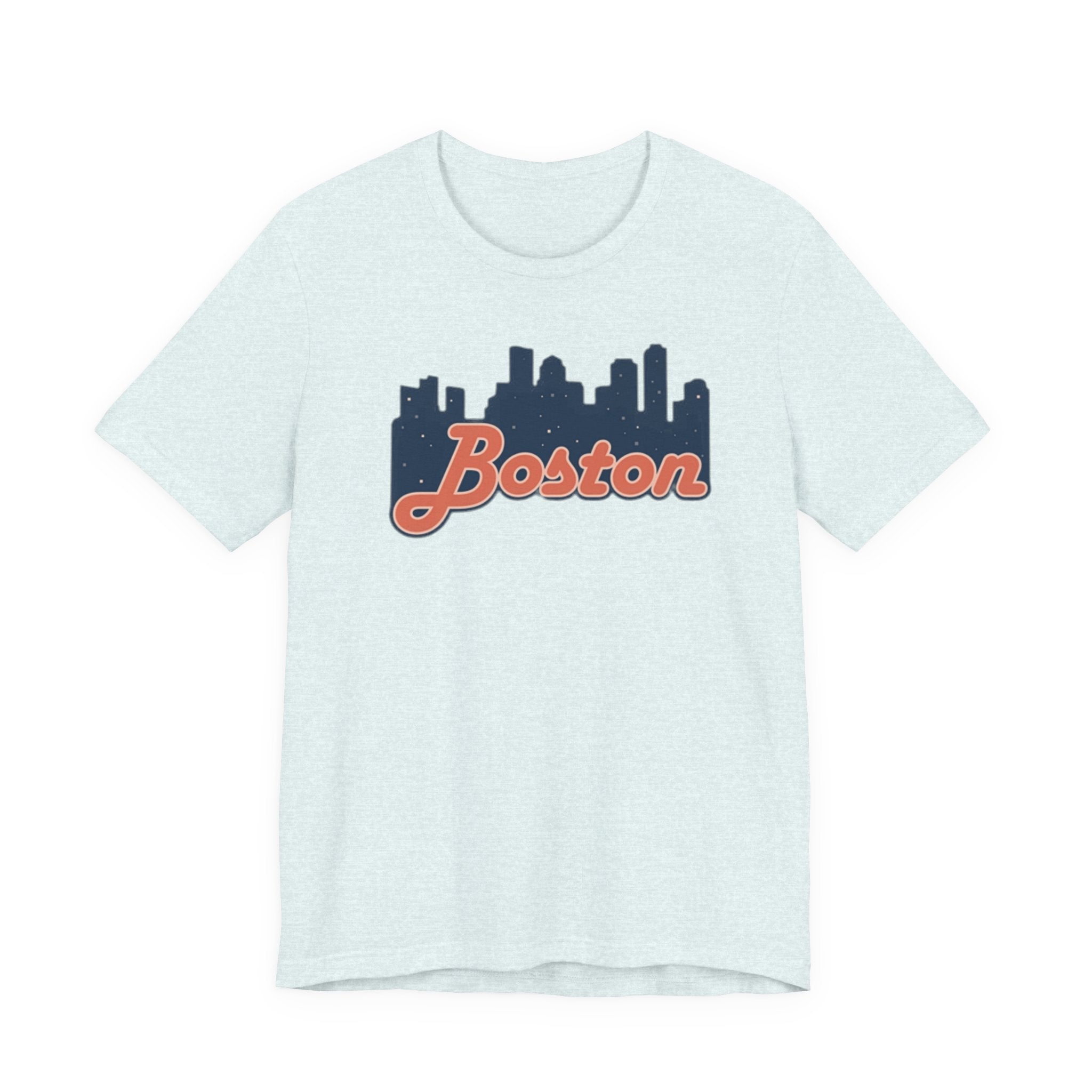 Boston Skyline Tee — Vintage Script City Skyline T-Shirt