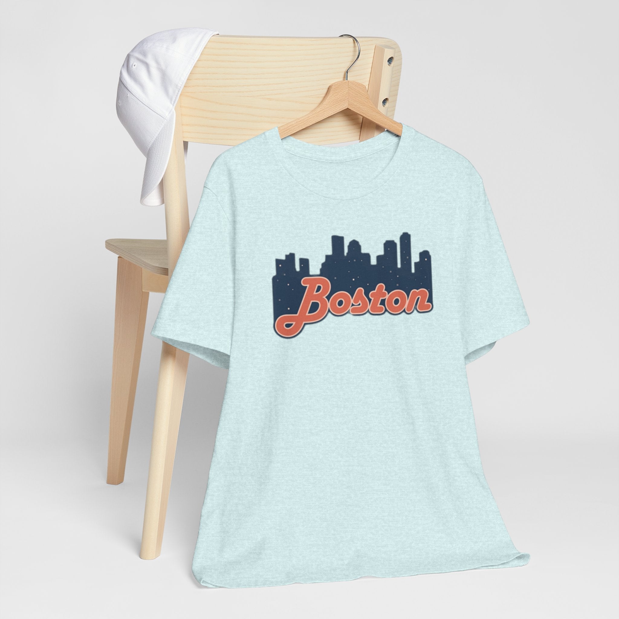 Boston Skyline Tee — Vintage Script City Skyline T-Shirt