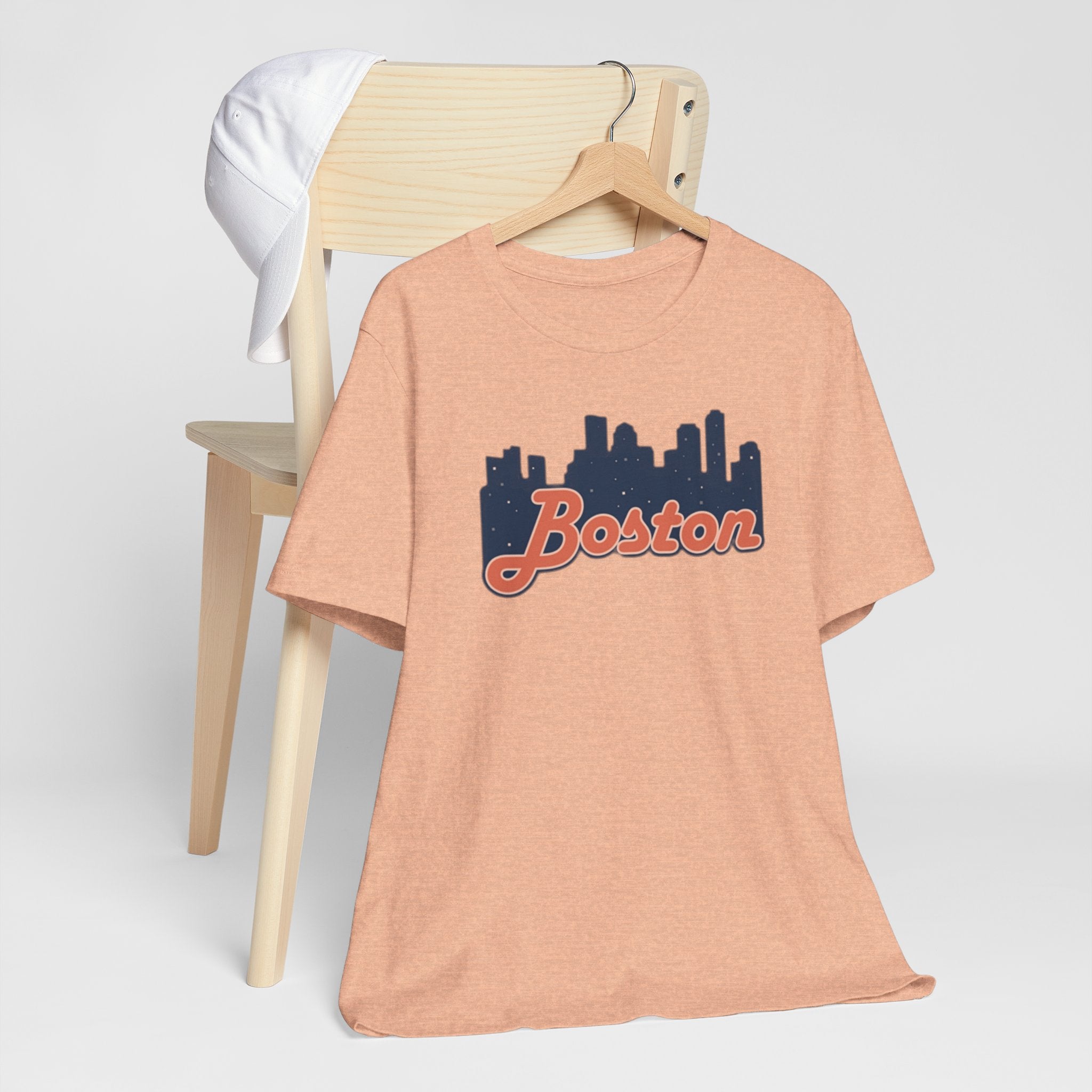 Boston Skyline Tee — Vintage Script City Skyline T-Shirt