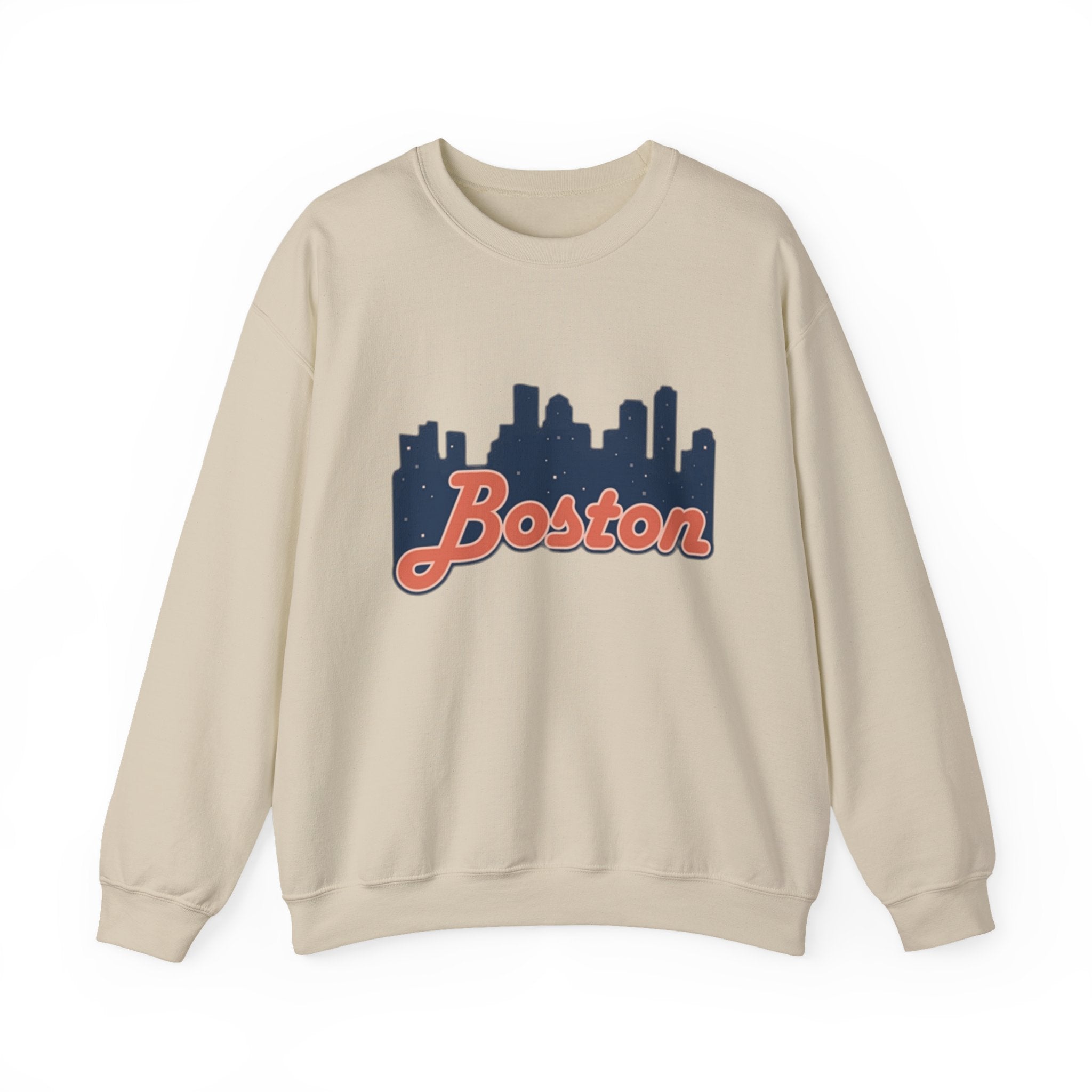 Boston Skyline Sweatshirt – Retro Script City Crewneck
