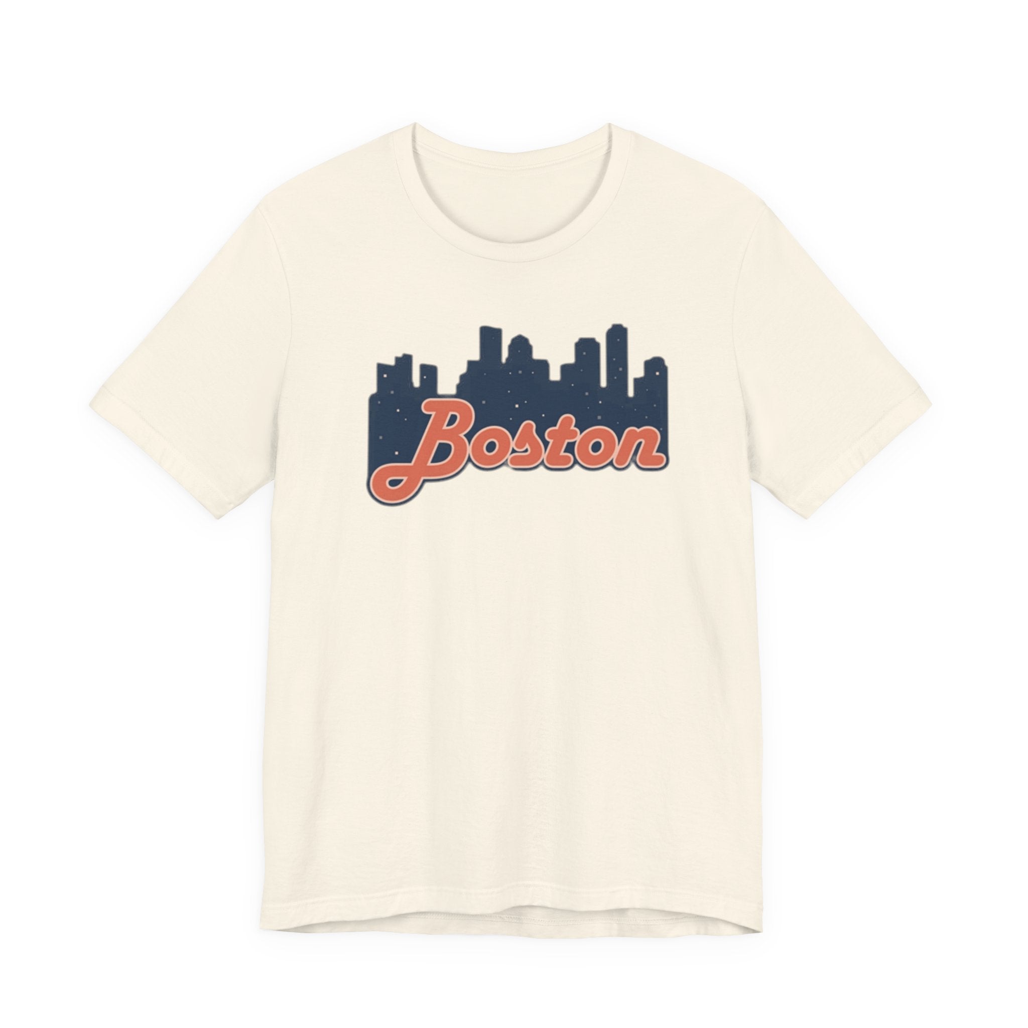 Boston Skyline Tee — Vintage Script City Skyline T-Shirt