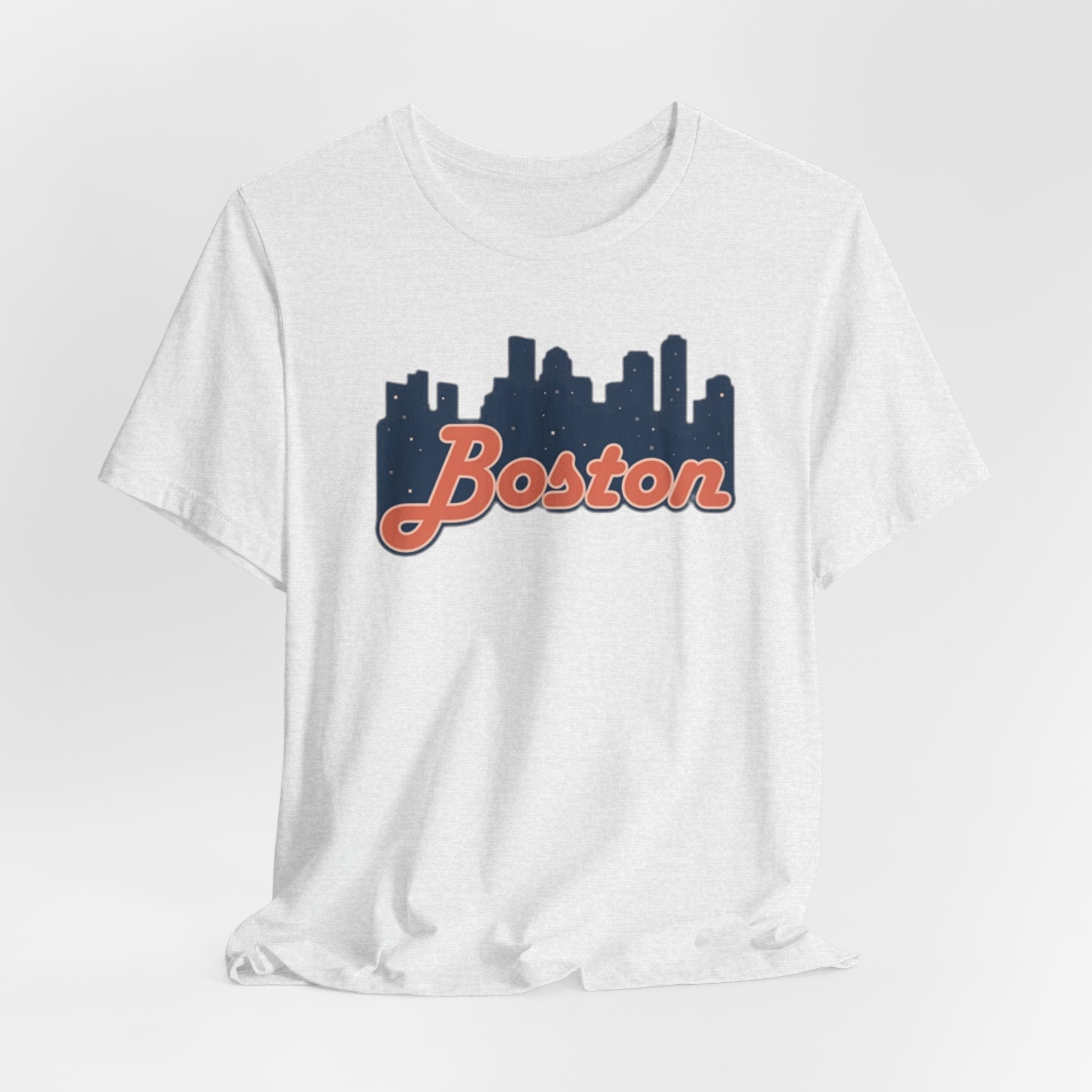 Boston Skyline Tee — Vintage Script City Skyline T-Shirt